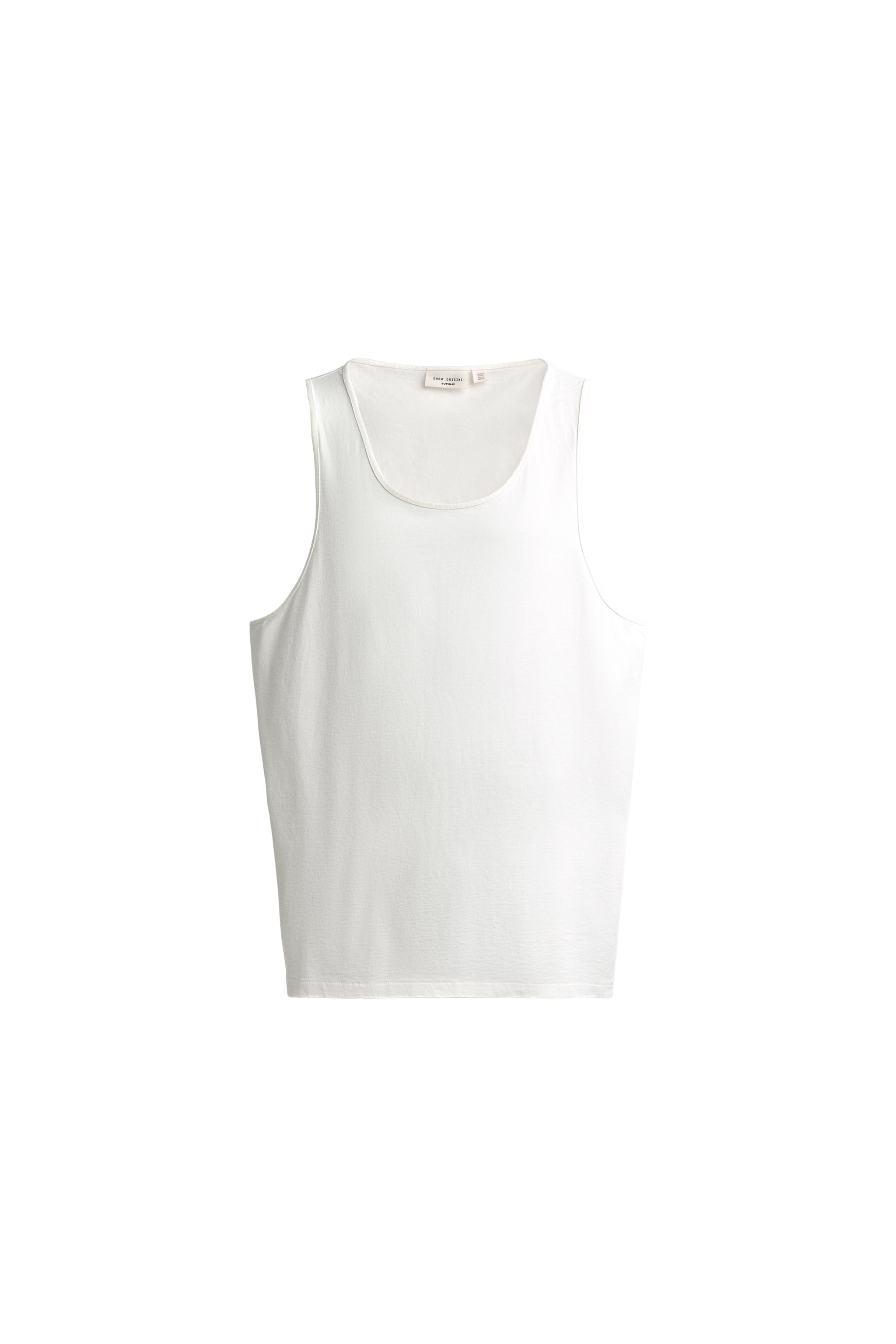 Майка классического кроя из плотной ткани — ZARA