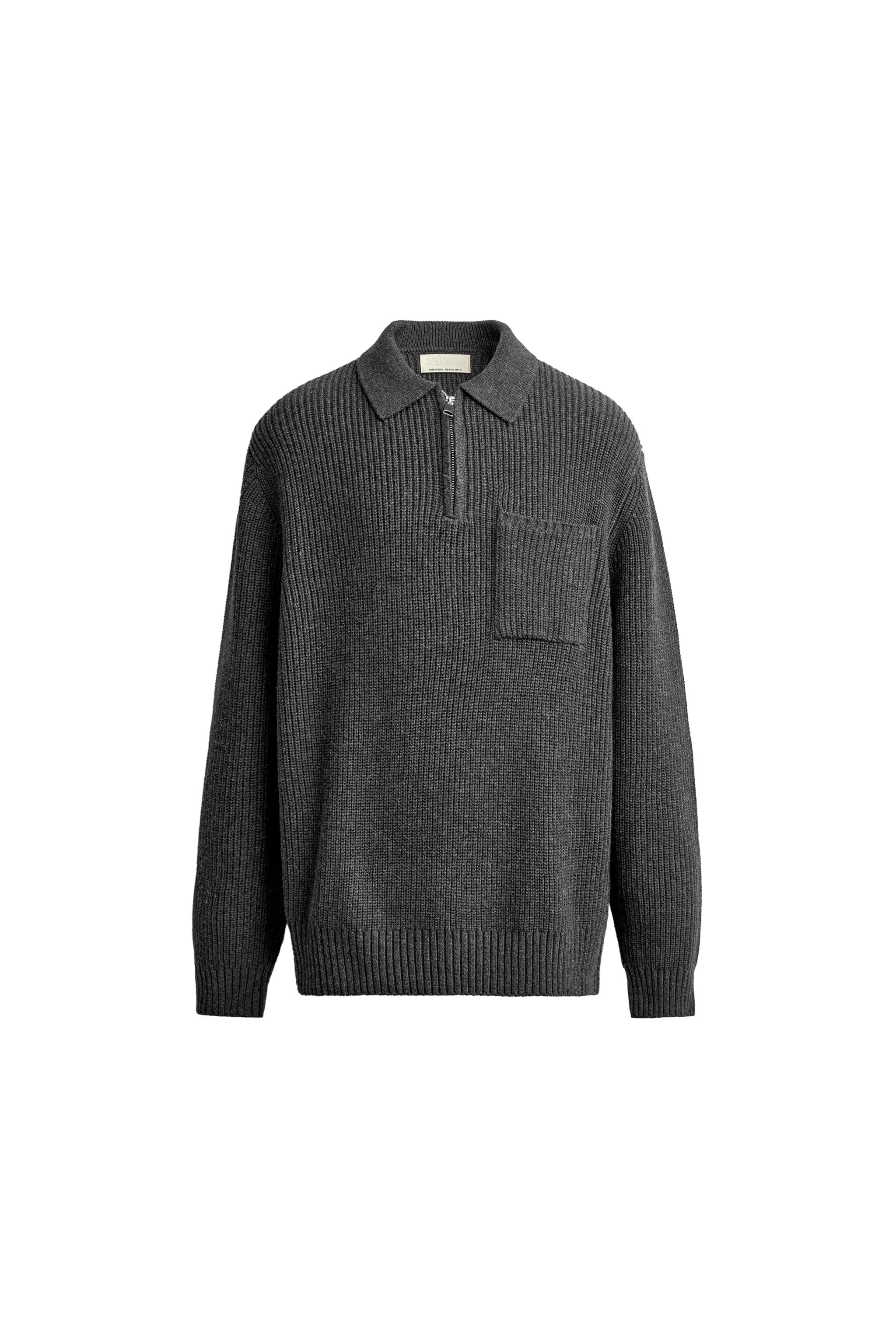 Рубашка поло из хлопко-шерстяной вязки с искусственным жемчугом — ZARA