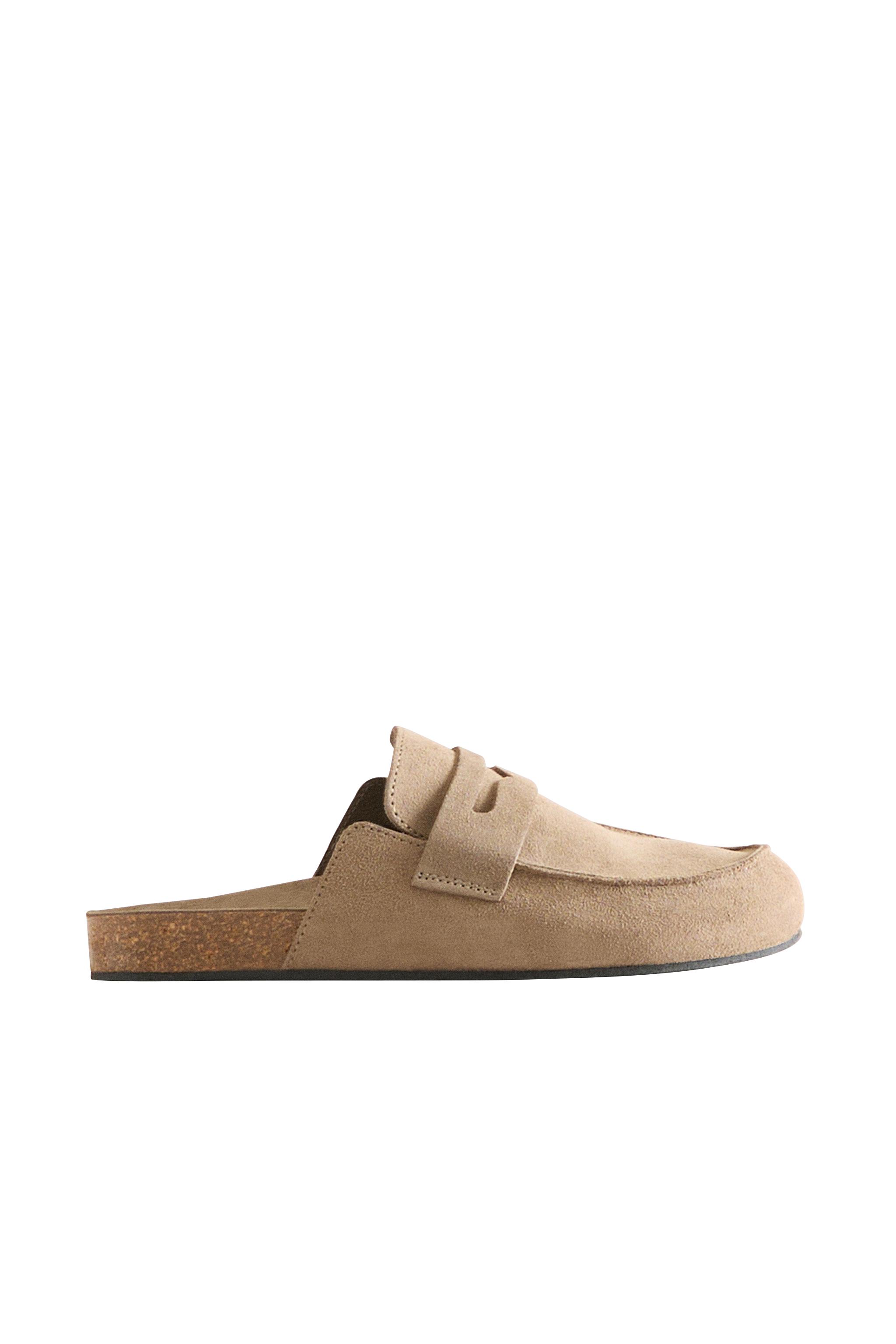 Кожаные сабо с маской для сна — ZARA