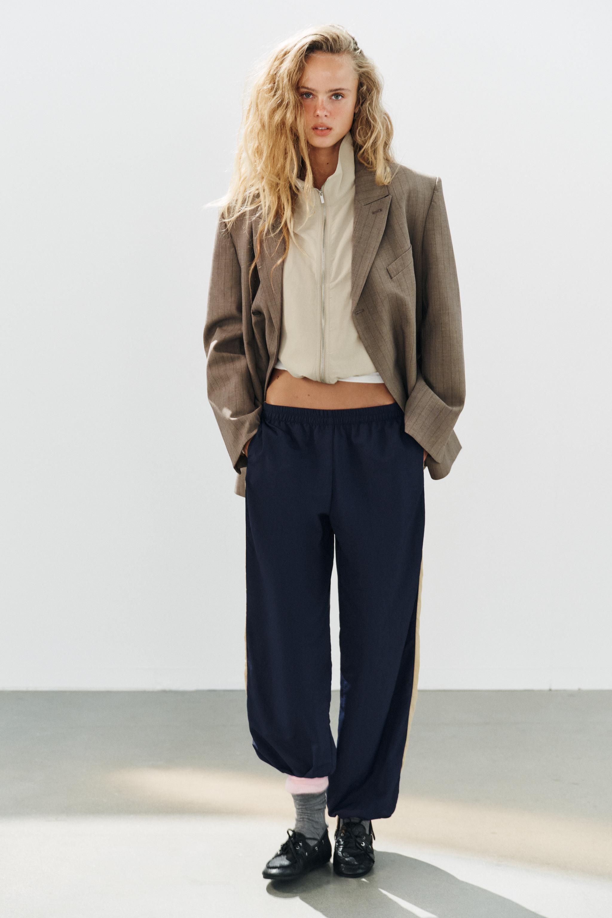 Блейзер оверсайз в тонкую полоску — ZARA