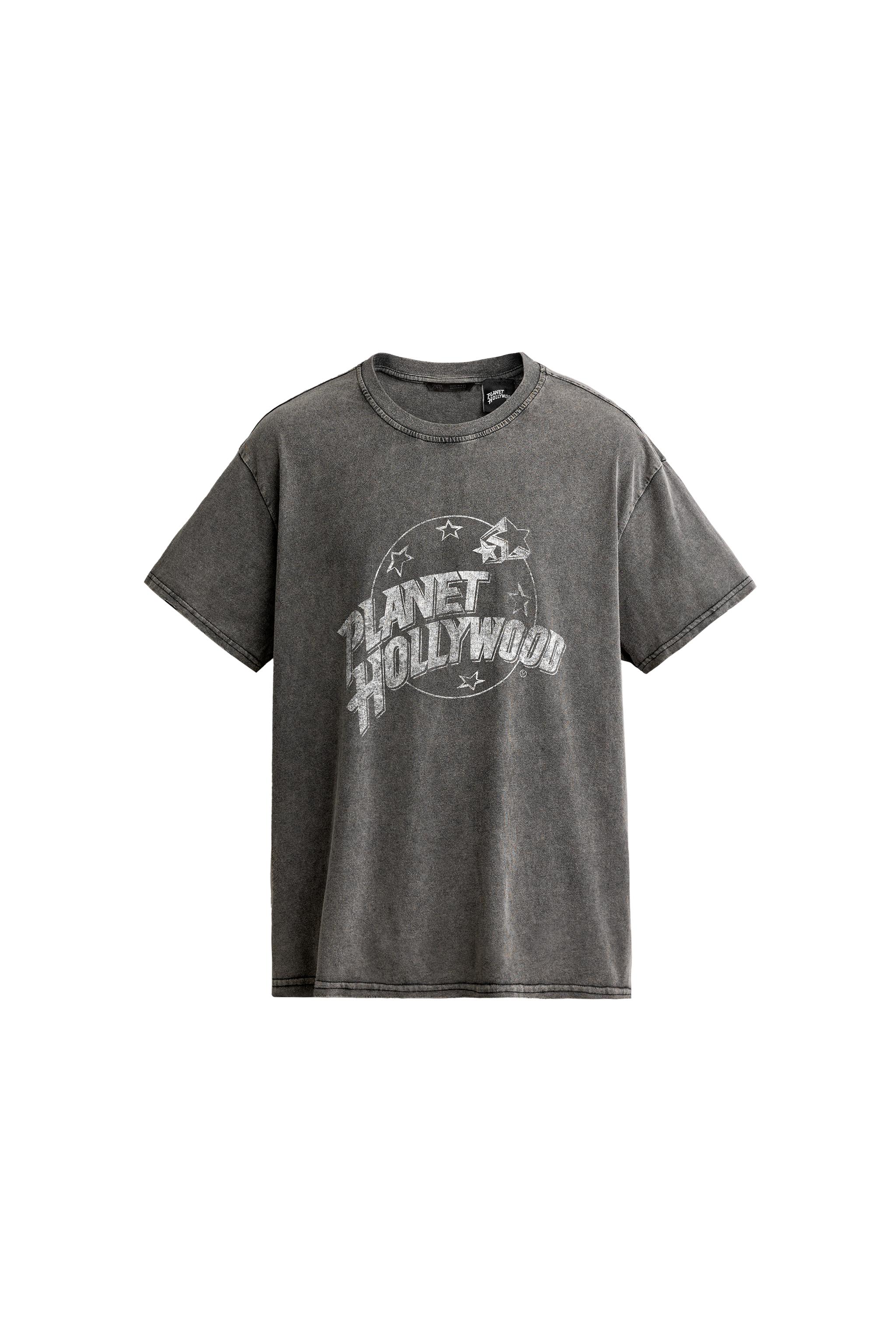ФУТБОЛКА СВОБОДНОГО КРОЯ С ПРИНТОМ PLANET HOLLYWOOD® — ZARA