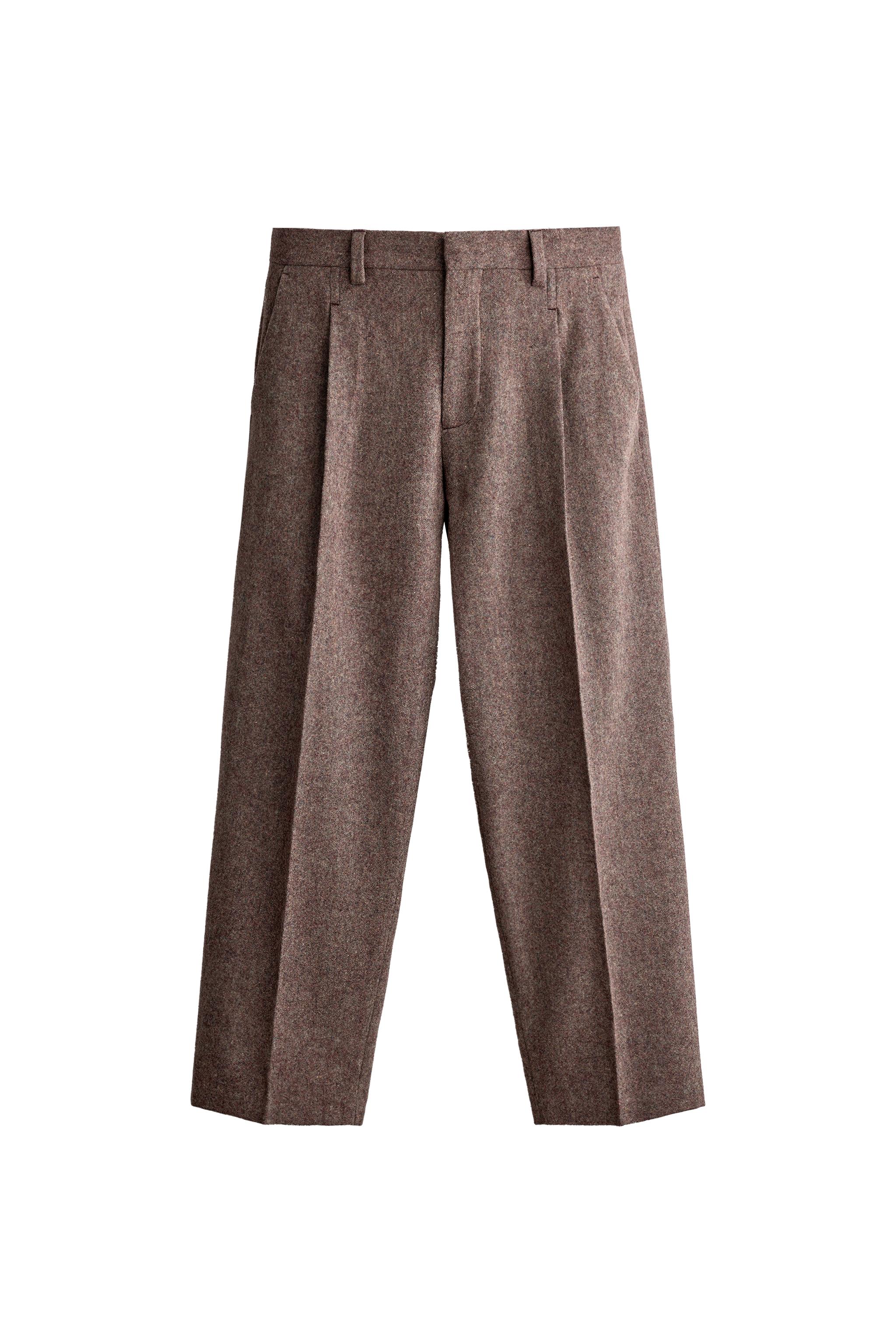 100% WOOL SUIT TROUSERS — ZARA