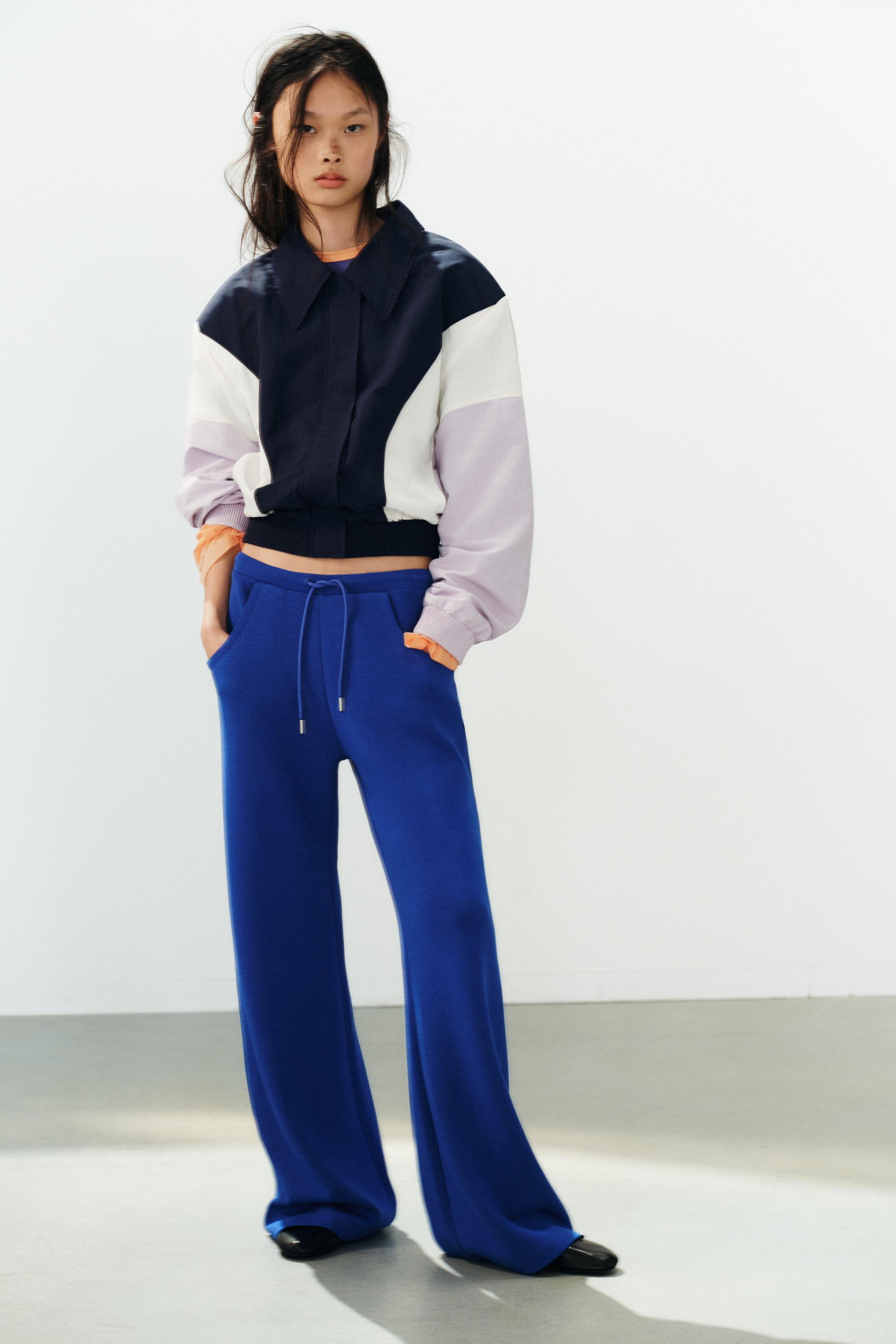Брюки из интерлока, расширяющиеся книзу — ZARA