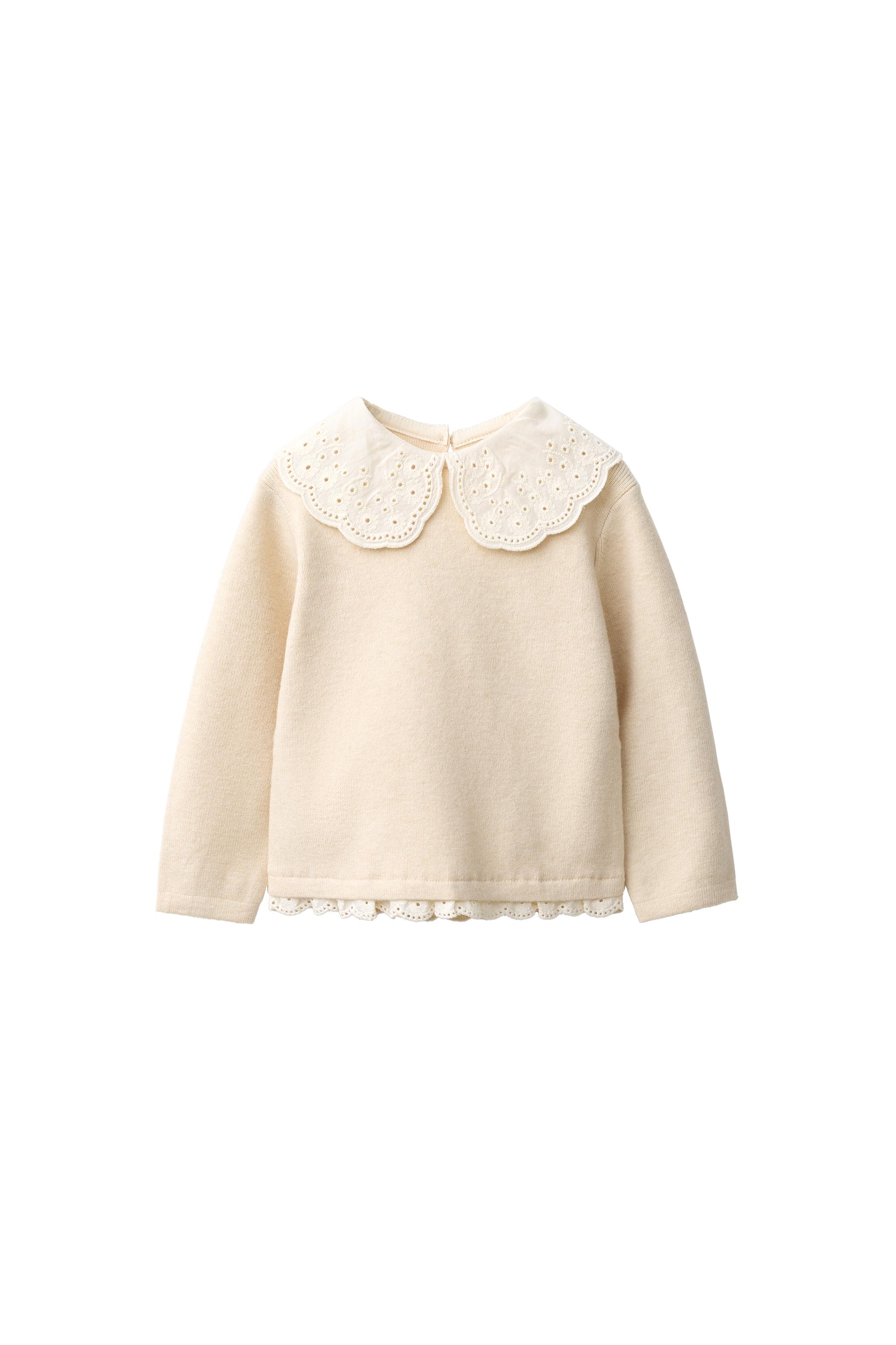 Джемпер с вышитым воротником — ZARA