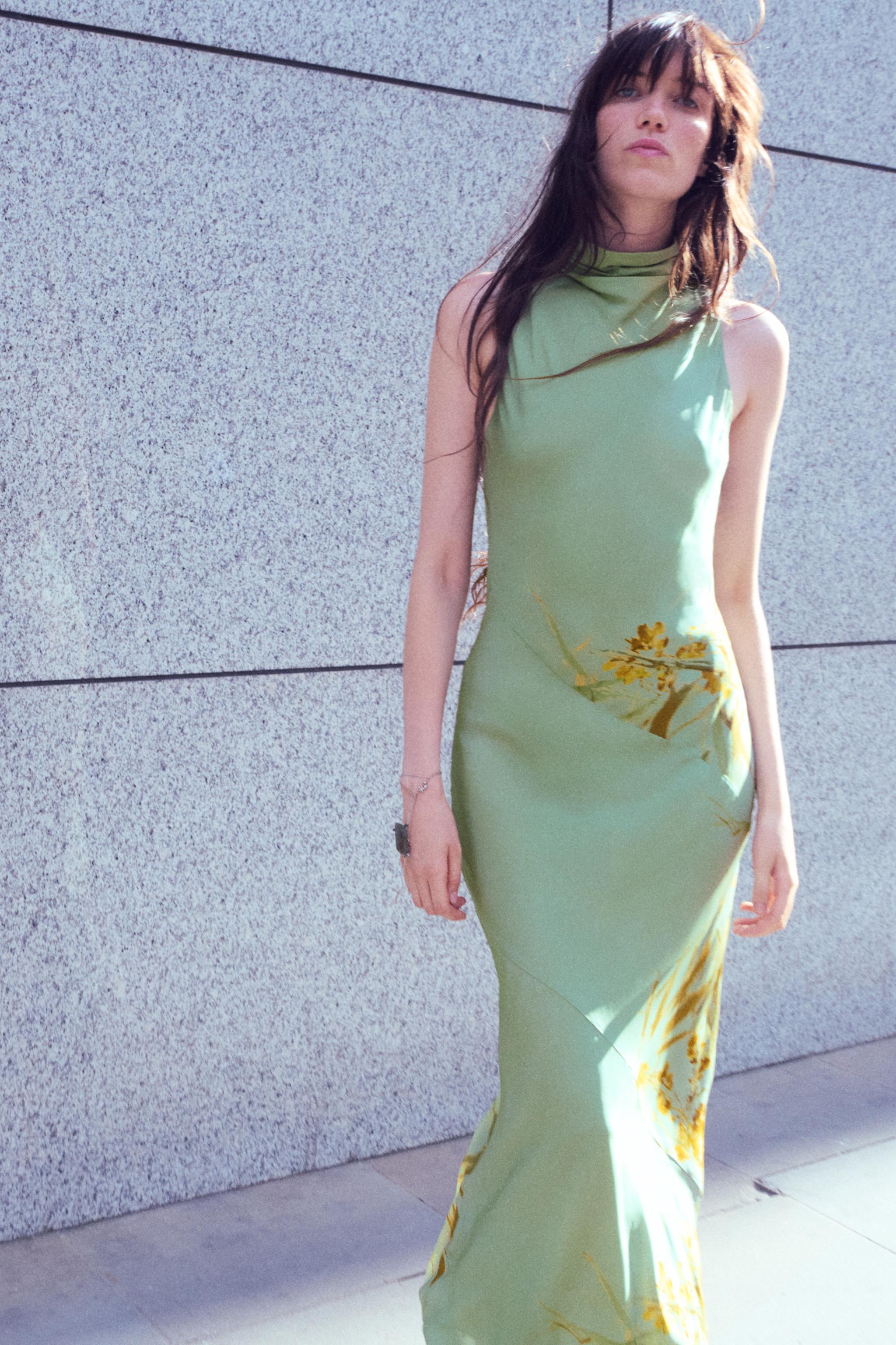ДЛИННОЕ ПЛАТЬЕ С ПРИНТОМ — ZW COLLECTION — ZARA