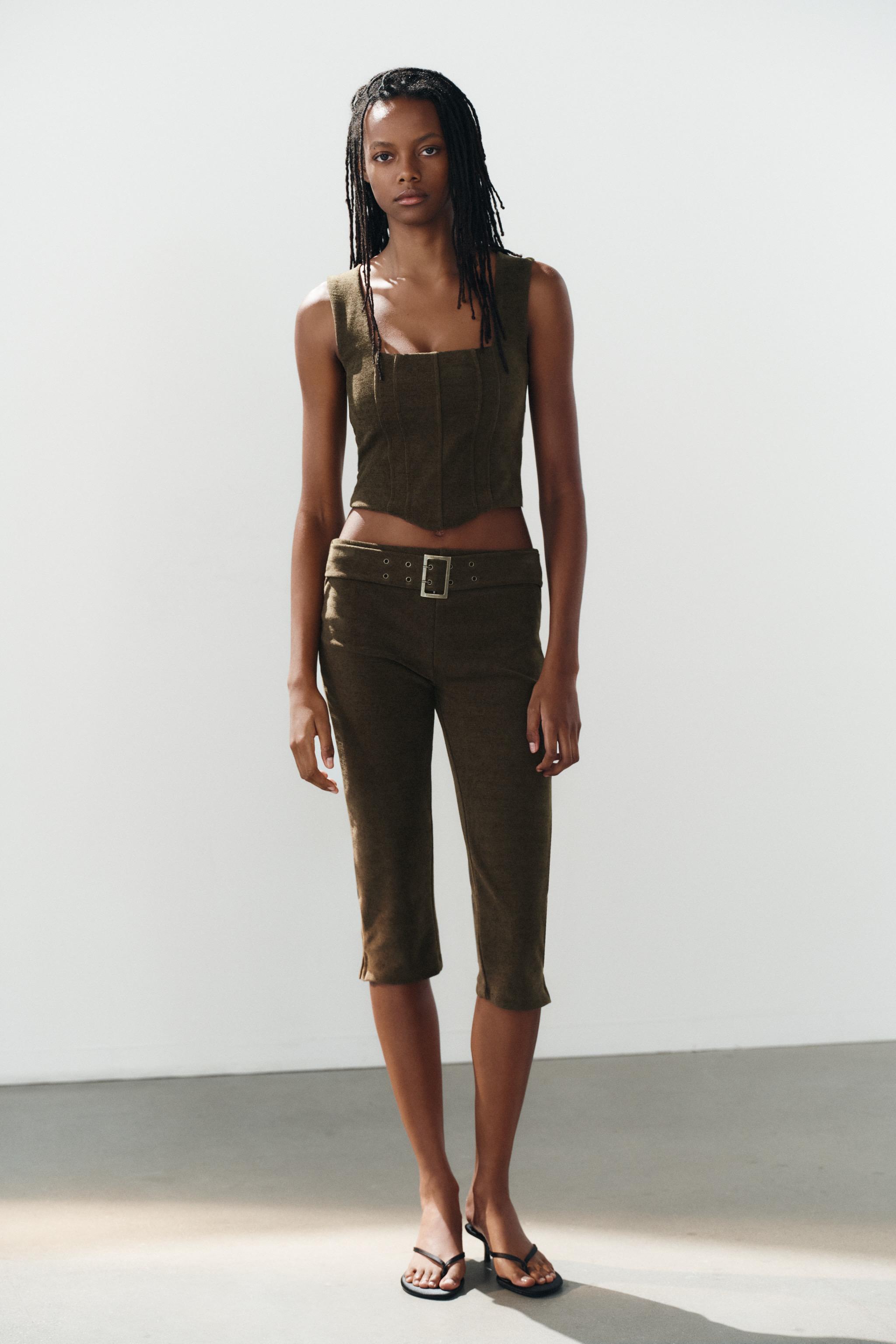 ВЕЛЬВЕТОВЫЙ ТОП В КОРСЕТНОМ СТИЛЕ — ZARA