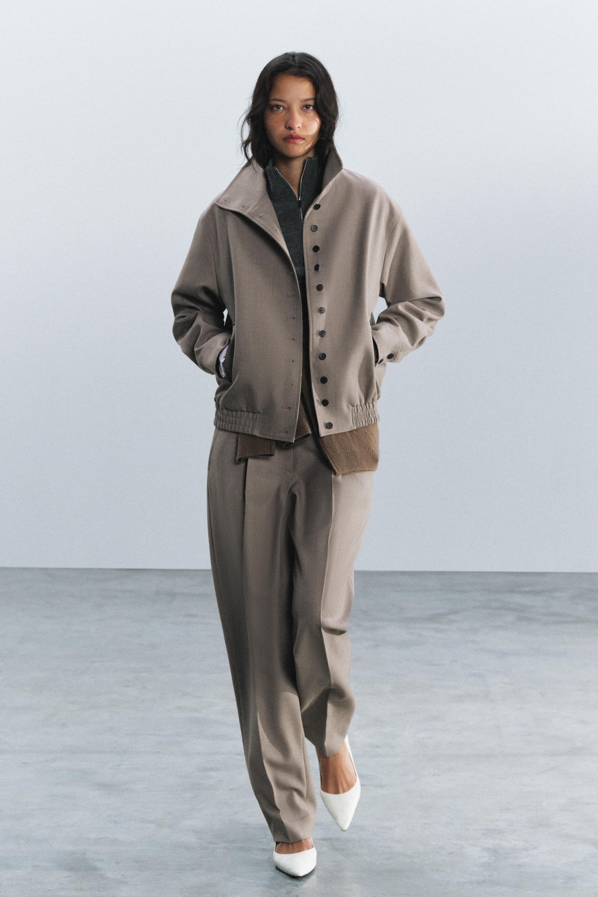 ZW COLLECTION WOOL BLEND TROUSERS — ZARA