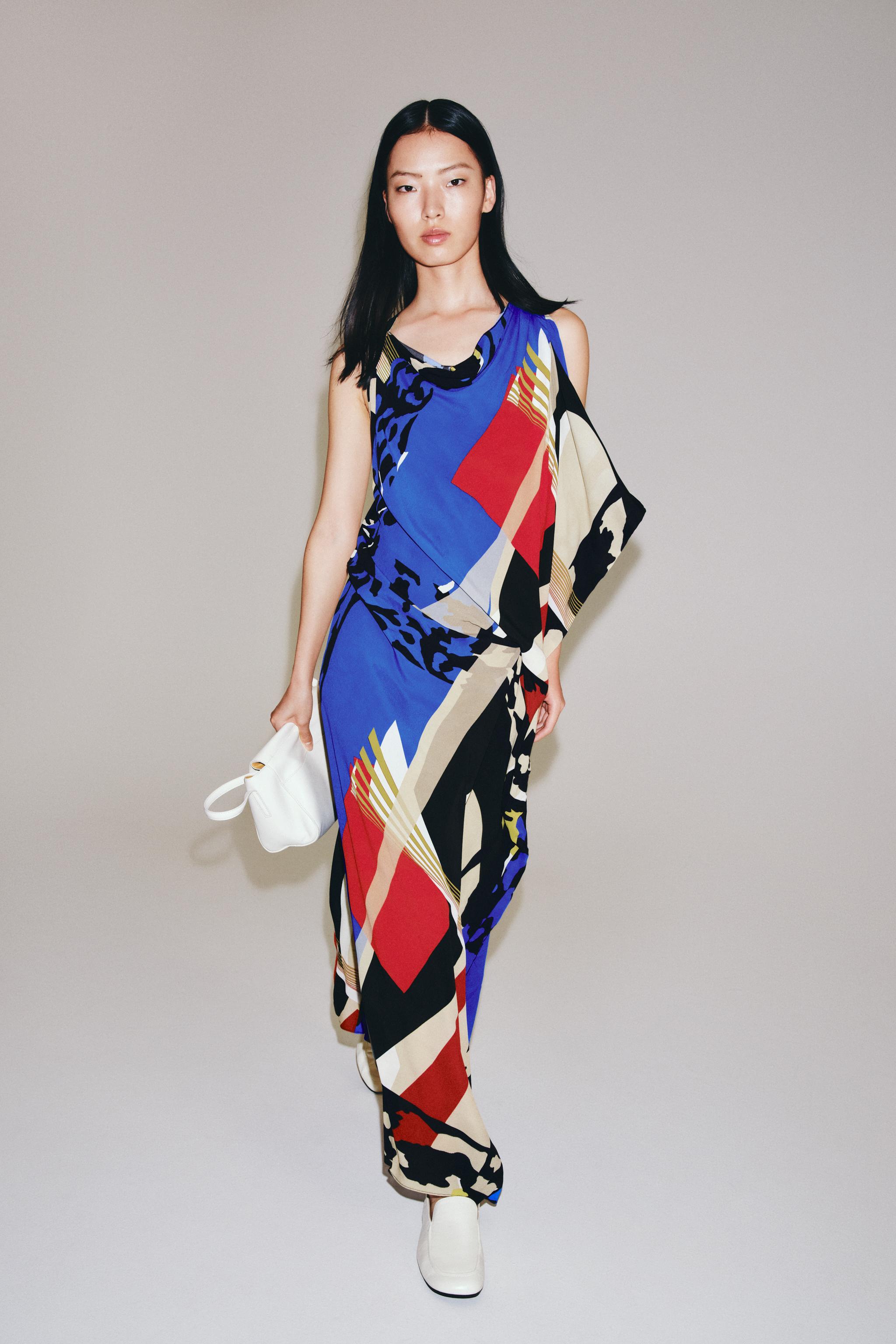 Платье миди ZW COLLECTION с принтом — ZARA