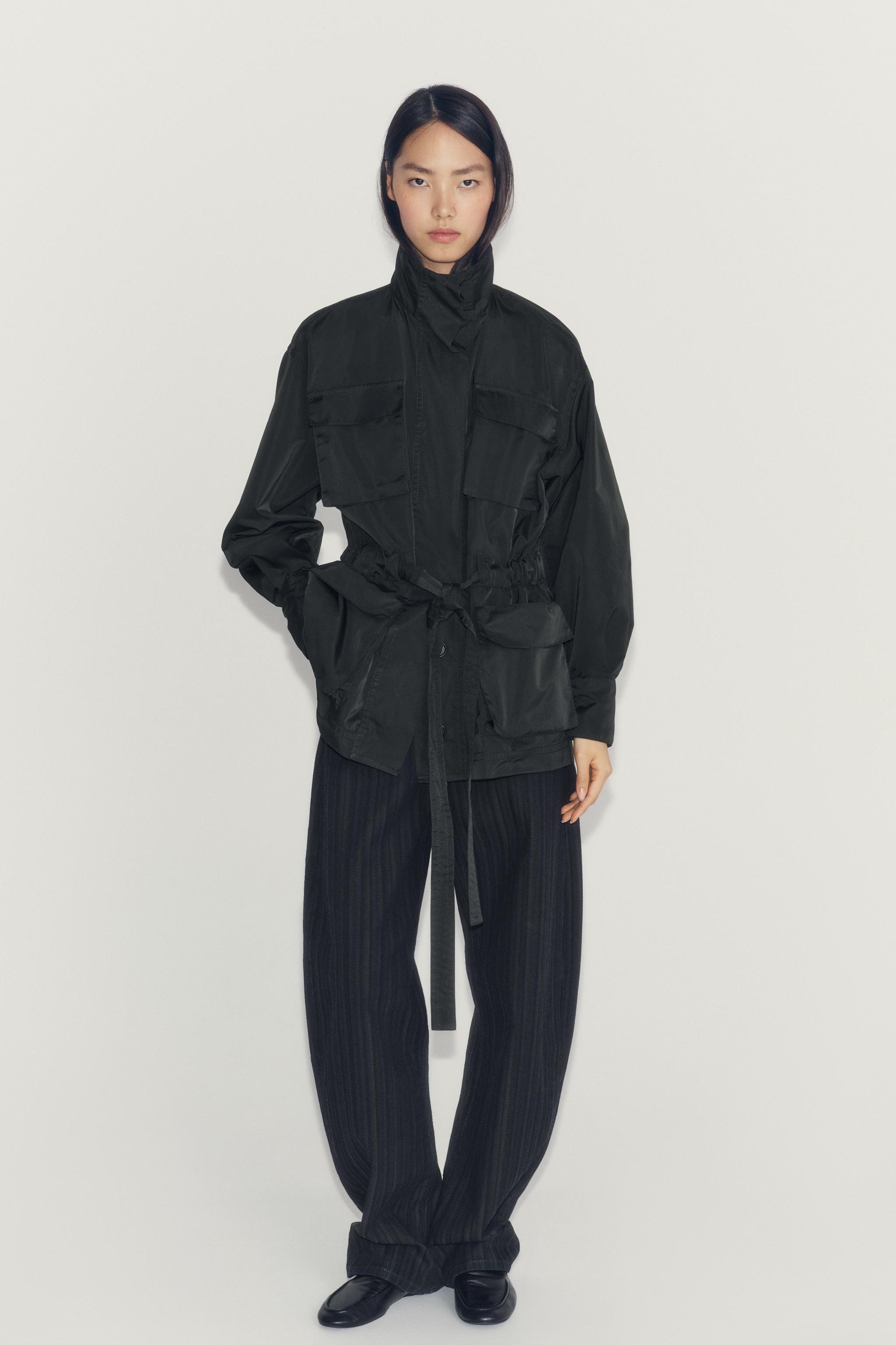 Куртка ZW COLLECTION с ремнём — ZARA