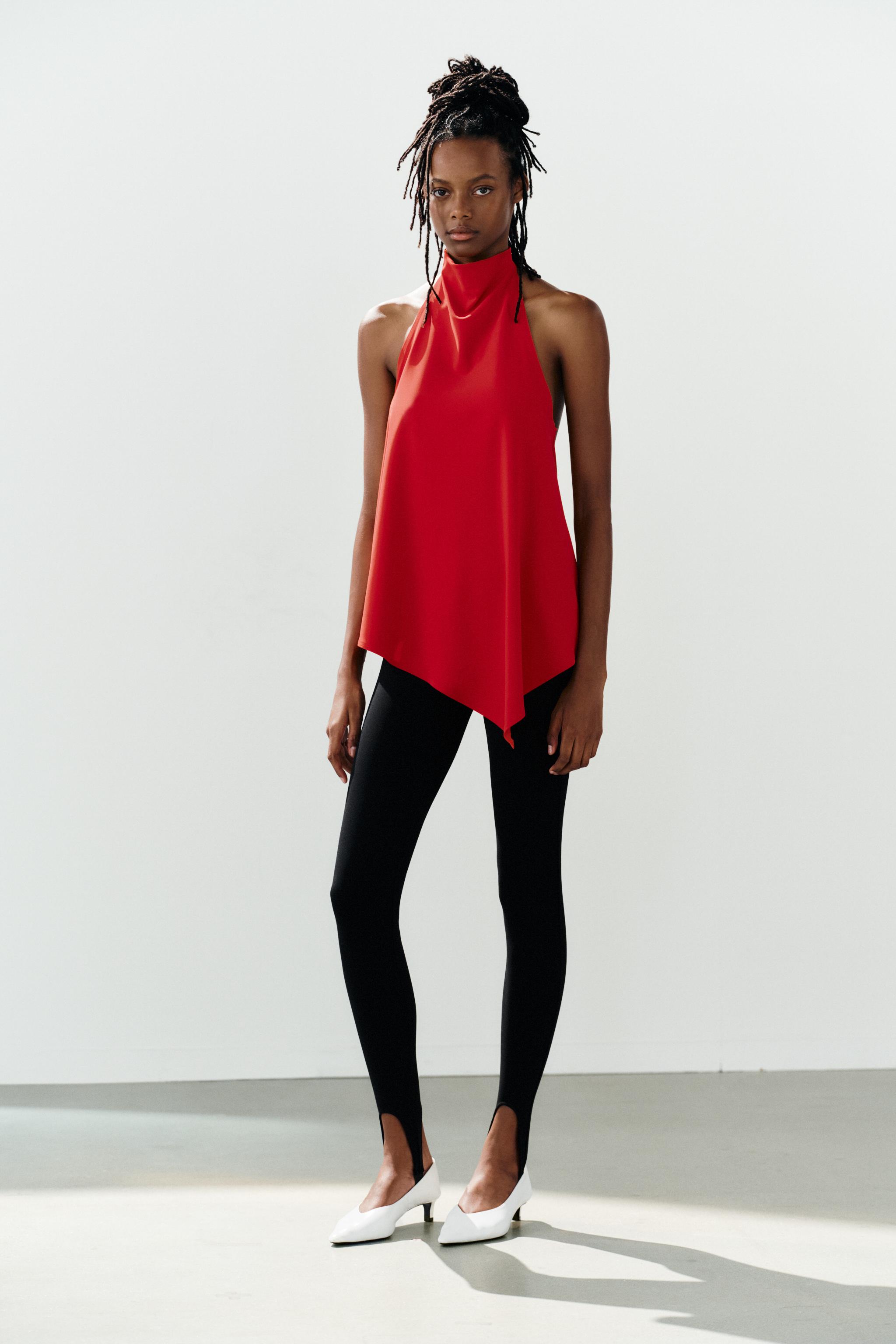 АСИММЕТРИЧНЫЙ ТОП С ГОРЛОВИНОЙ ХАЛТЕР — ZARA