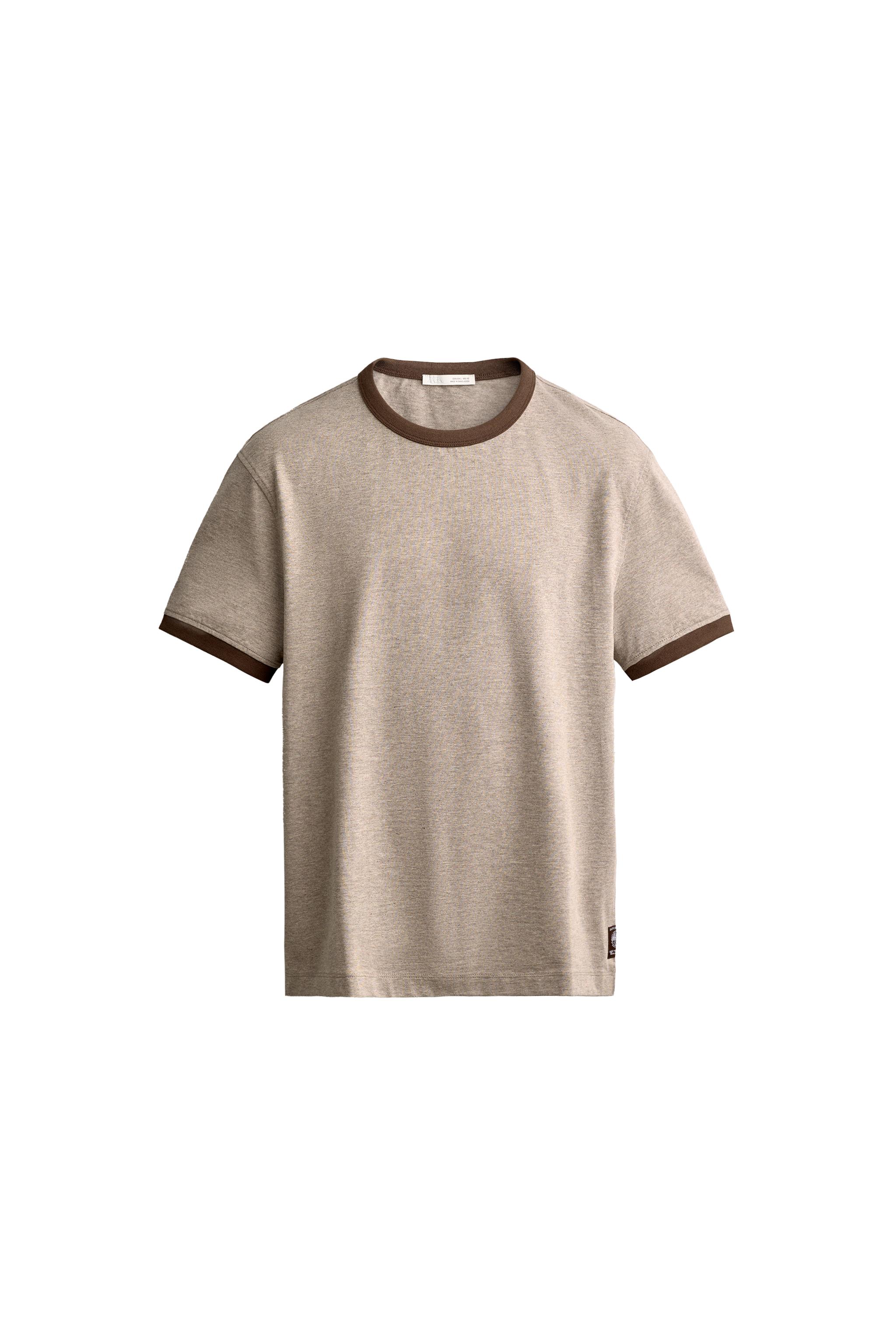 ФУТБОЛКА КОНТРАСТНОГО КРОЯ — ZARA