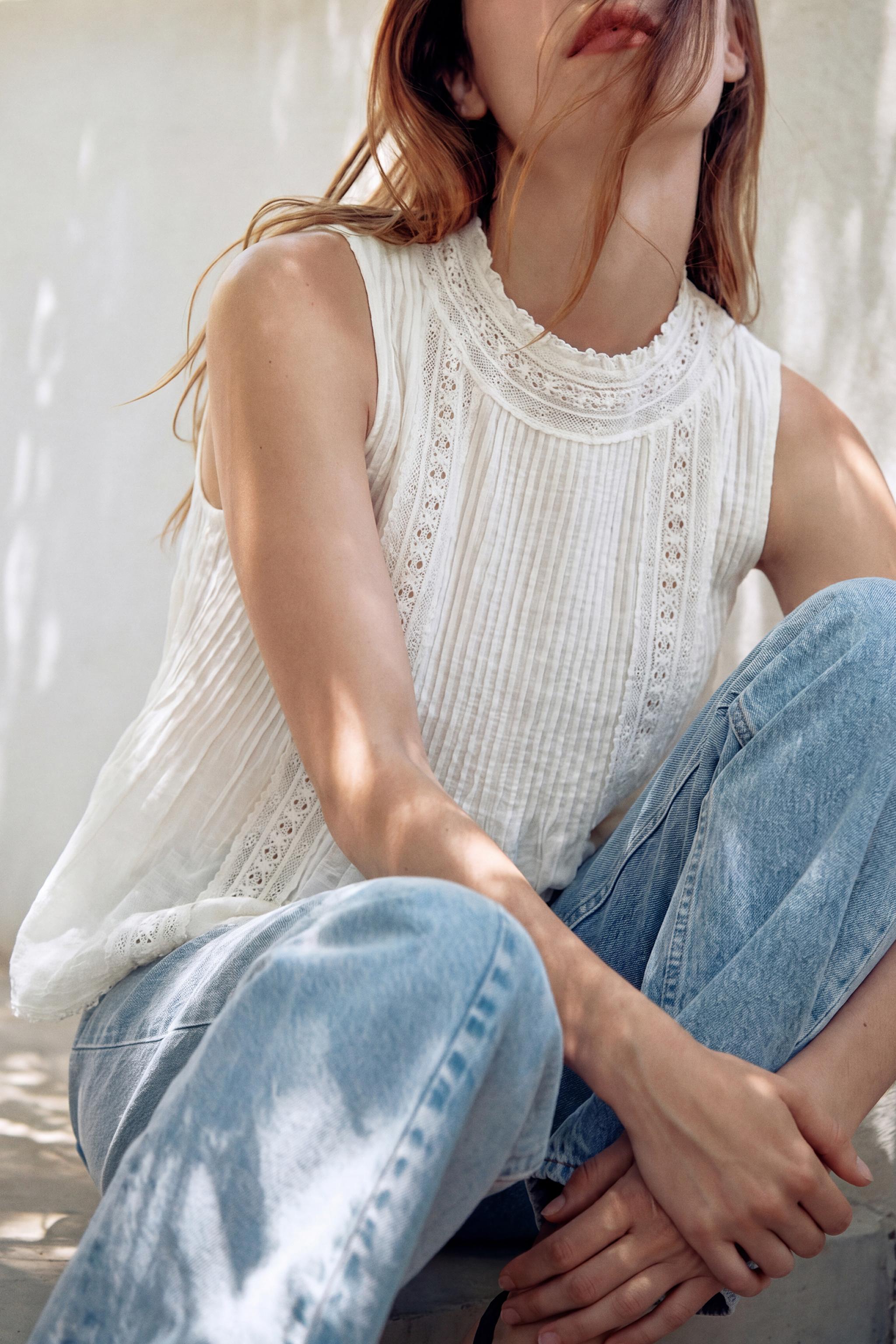Блуза ZW COLLECTION романтичного кроя — ZARA