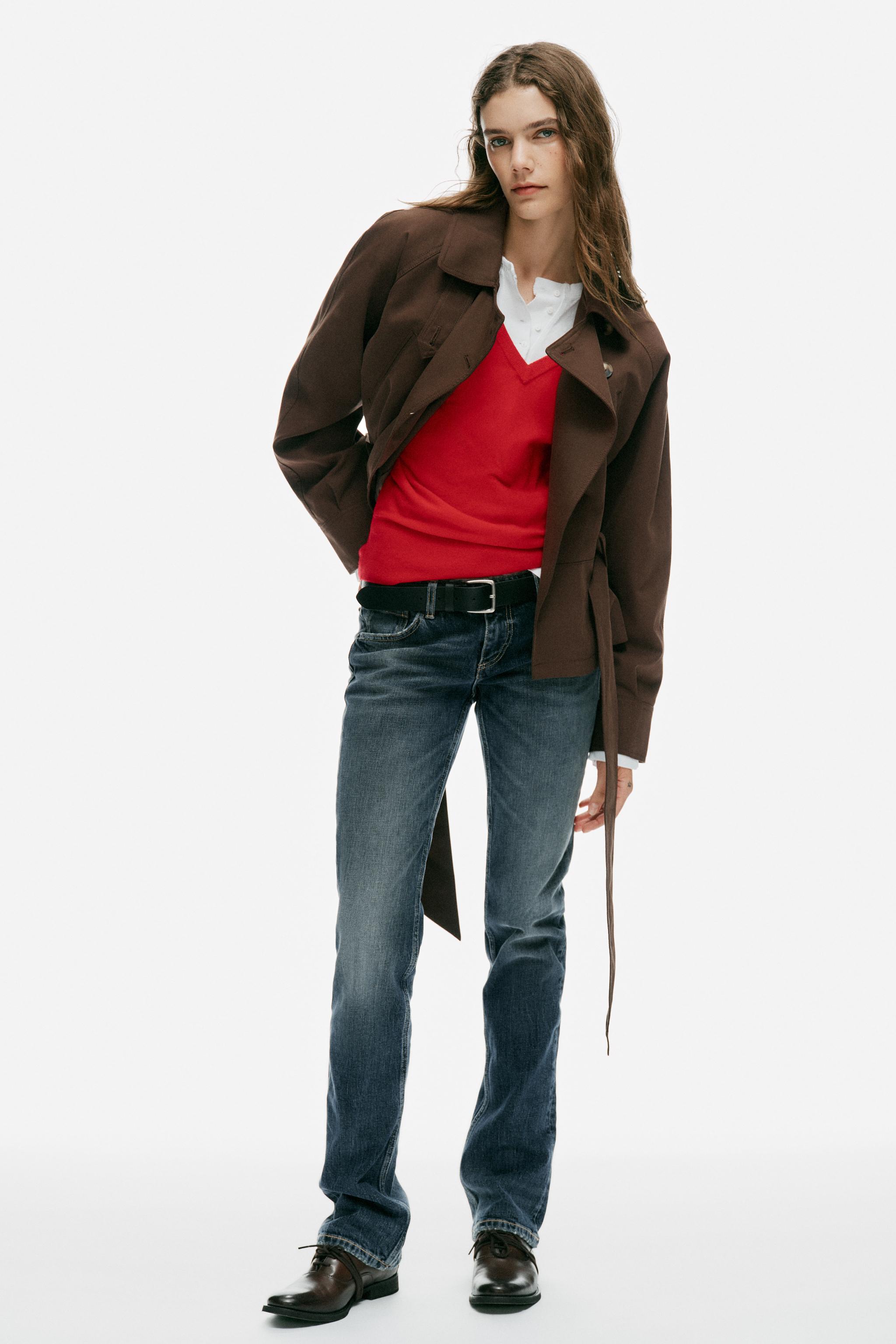 Укороченная двубортная куртка-тренч — ZARA