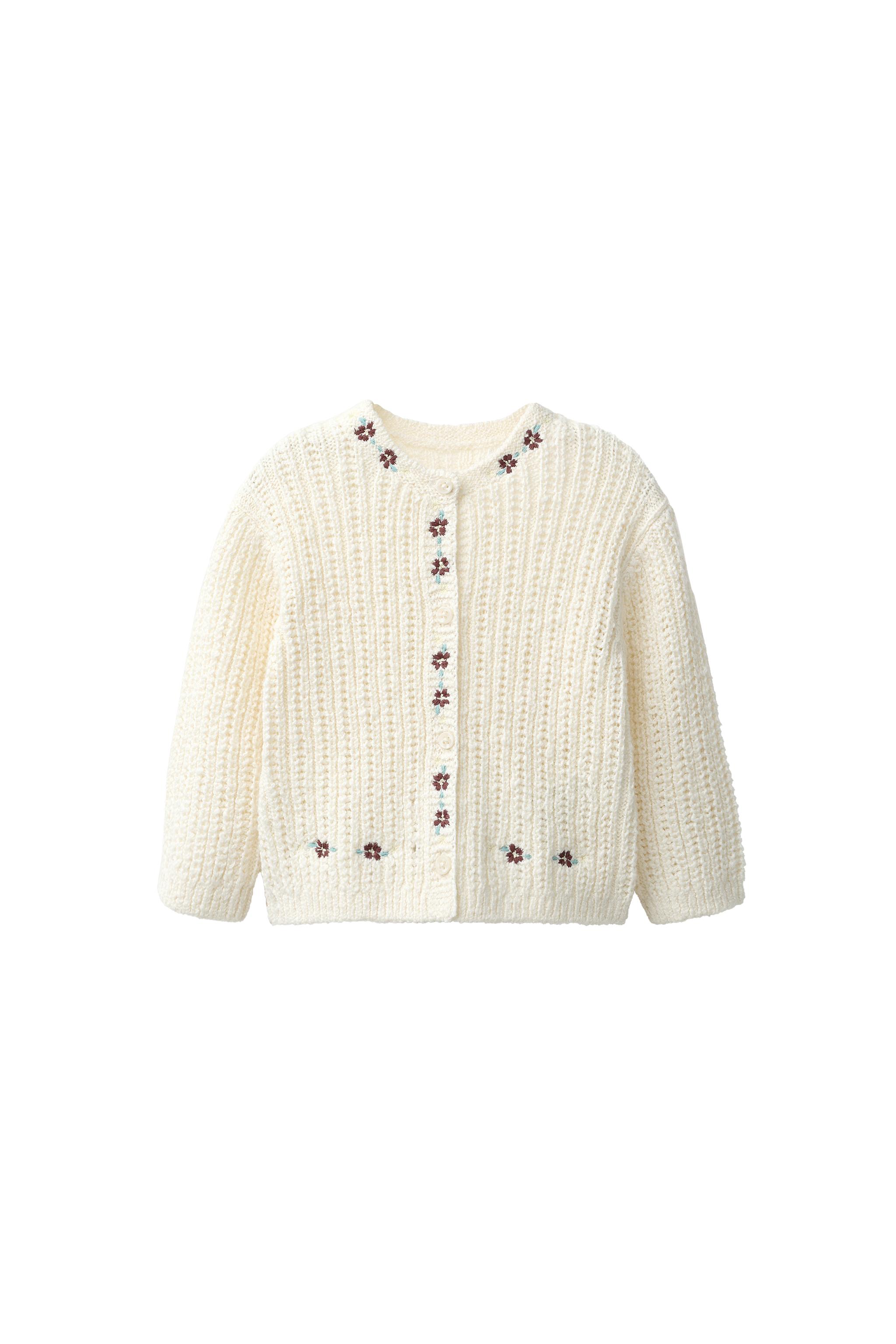 КАРДИГАН С ЦВЕТОЧНОЙ ВЫШИВКОЙ — ZARA