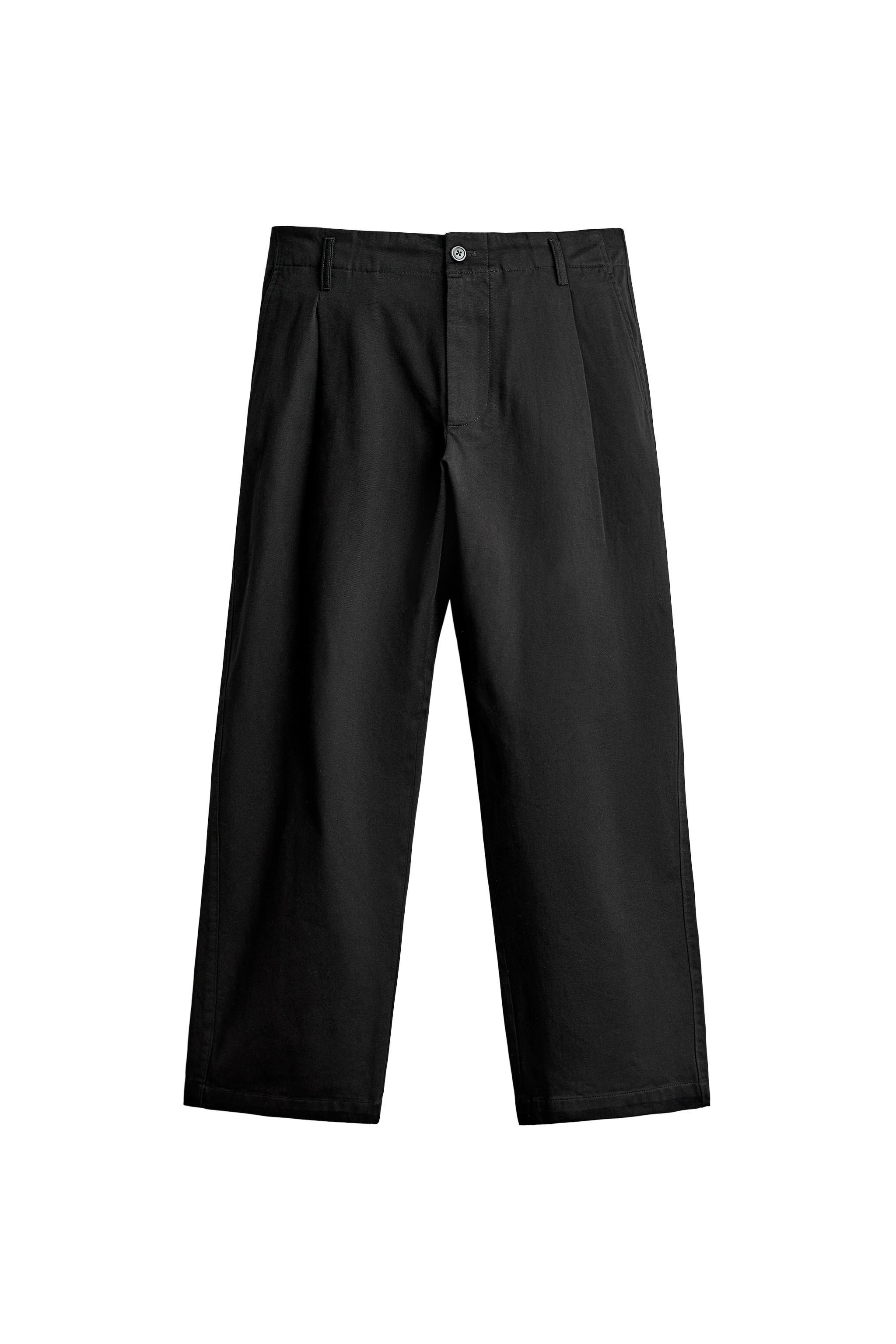 Брюки-чинос свободного кроя в складку — ZARA