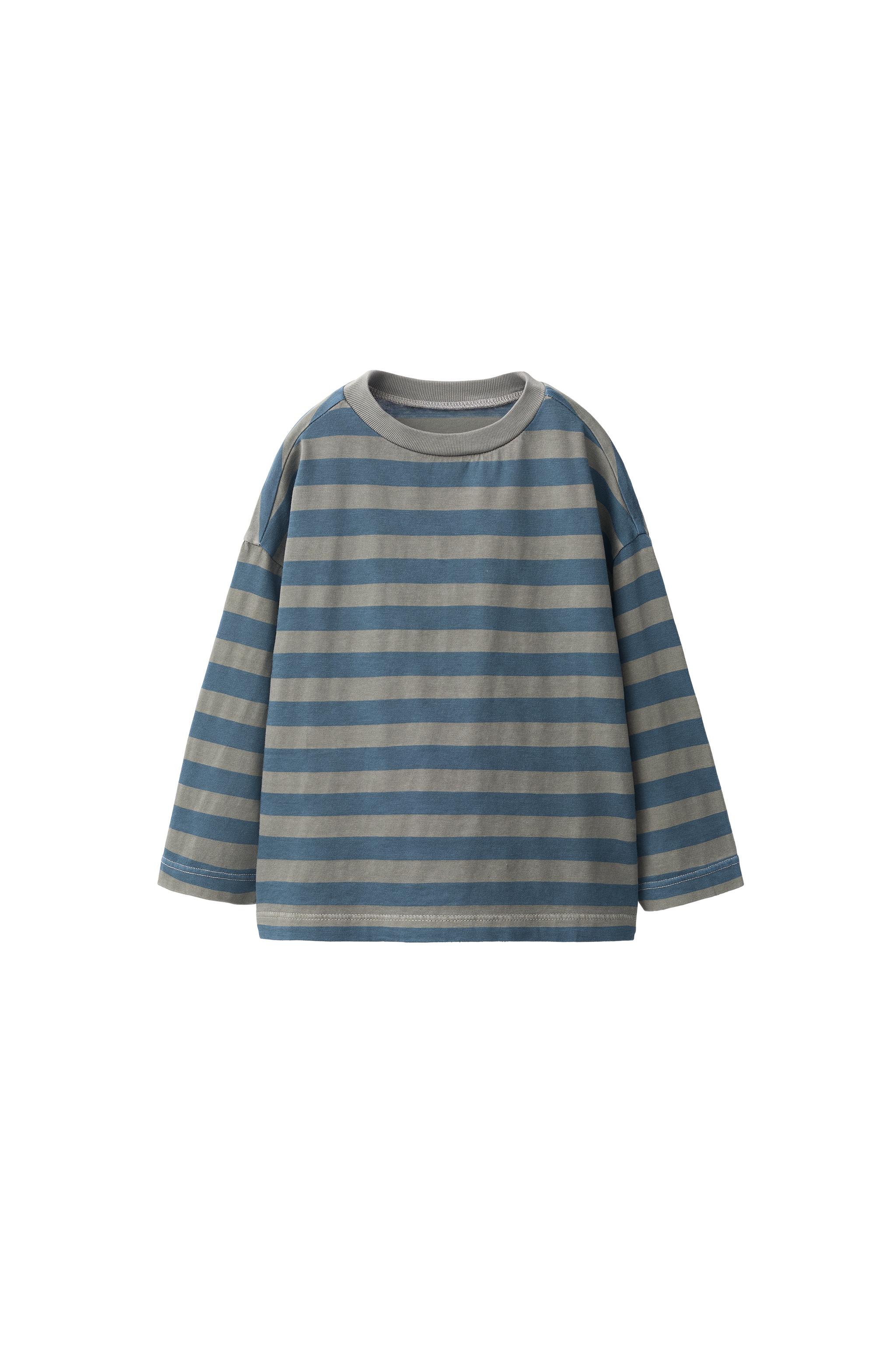 Футболка с принтом в полоску — ZARA