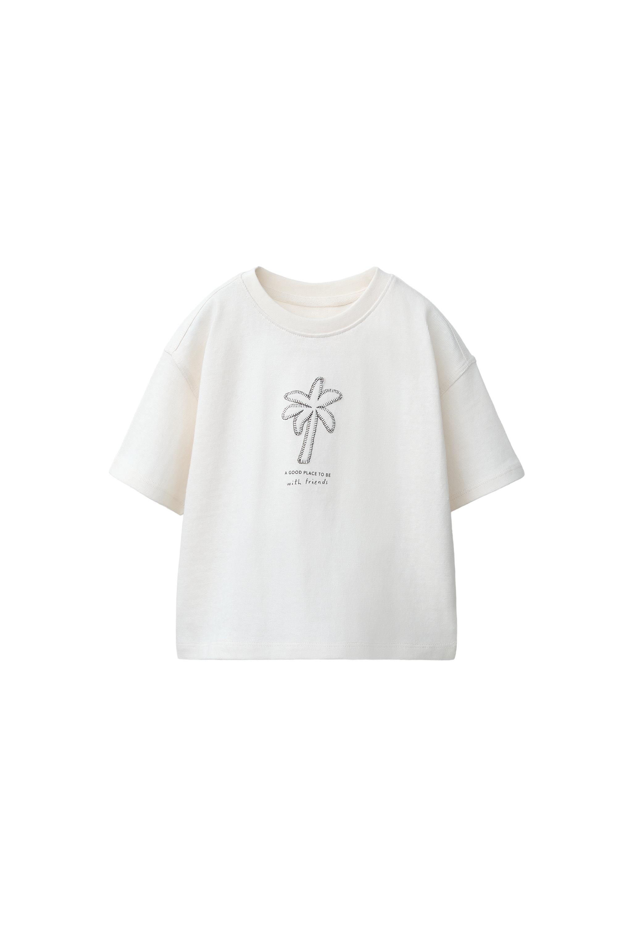 Футболка с вышивкой — ZARA