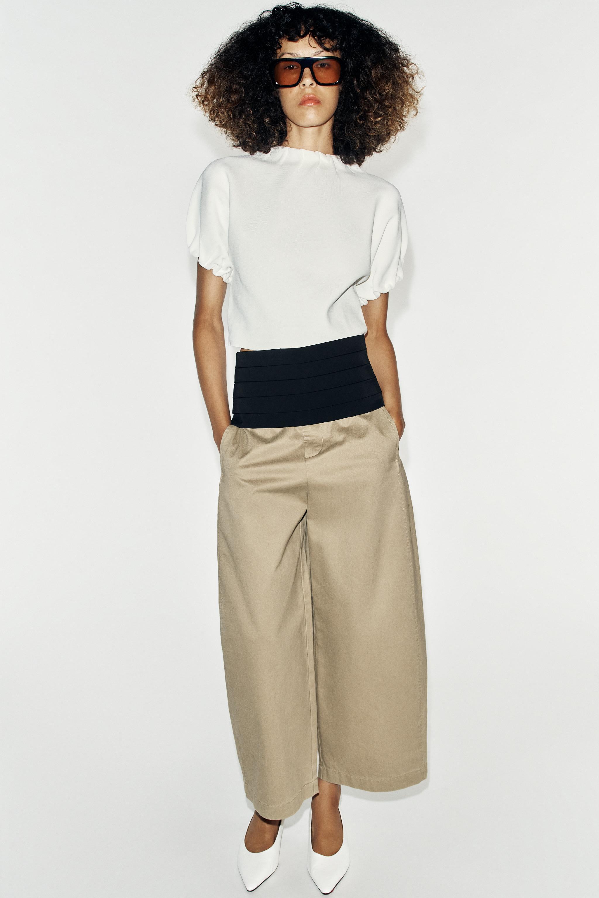 Топ из фактурного трикотажа — ZARA