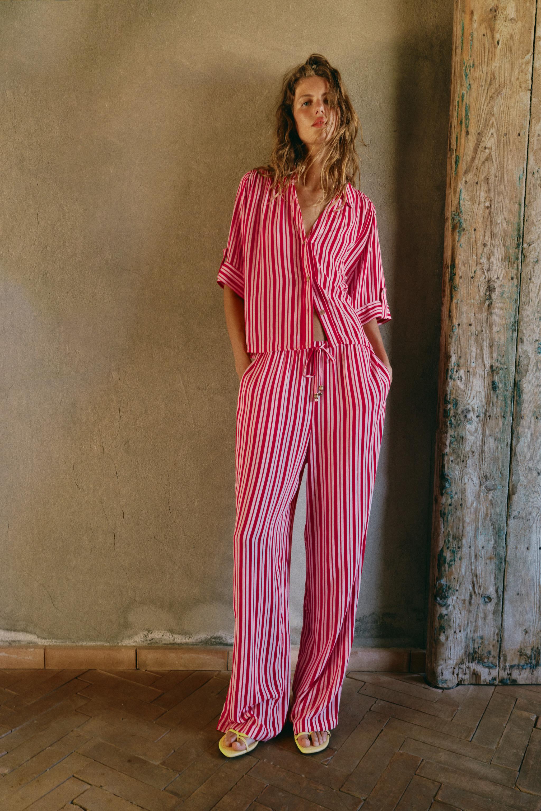 РУБАШКА СВОБОДНОГО КРОЯ В ПОЛОСКУ — ZARA