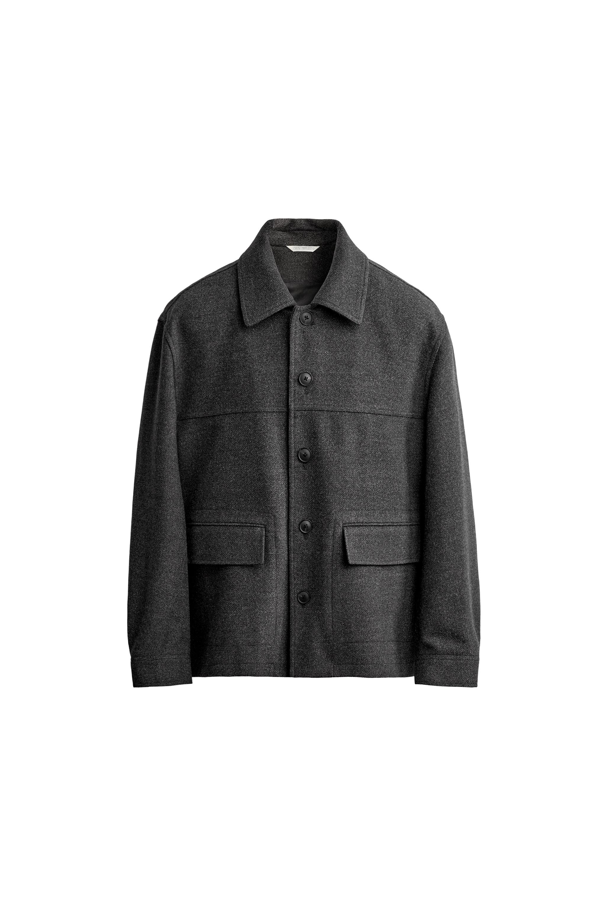 REGULAR FIT WOOL EFFECT 3/4 LENGTH COAT — ZARA