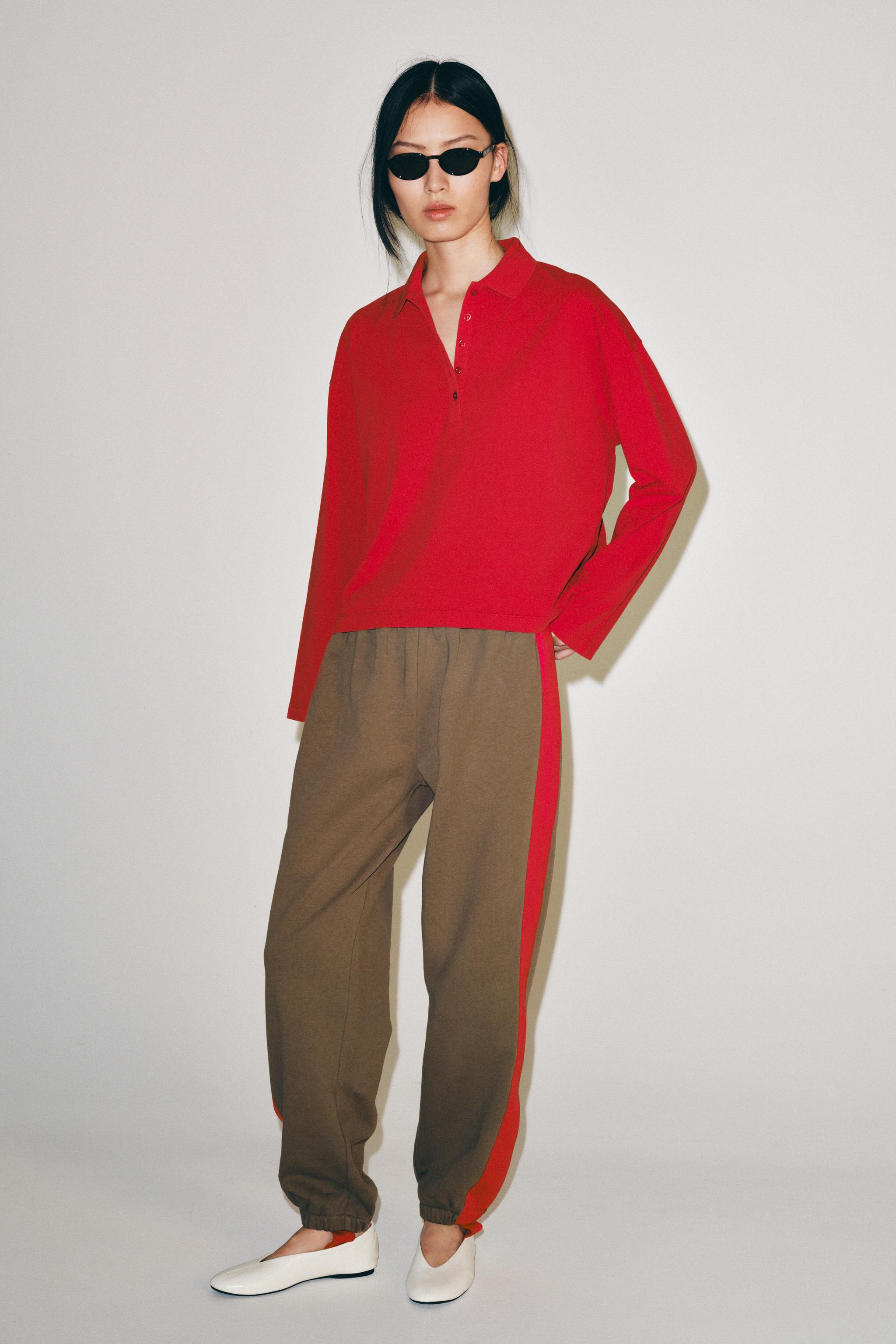 Рубашка поло с длинным рукавом — ZARA