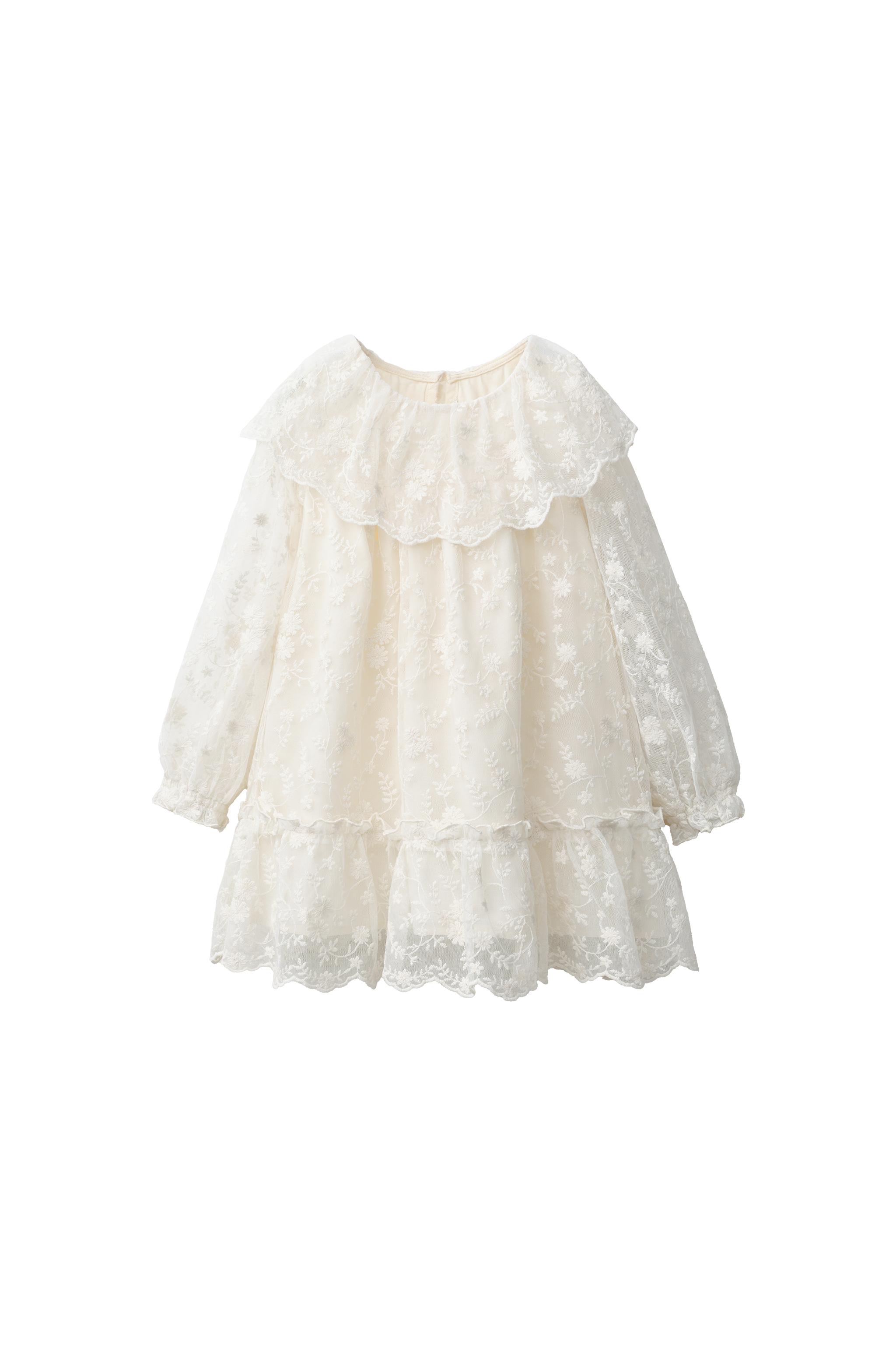 Платье из тюля с цветочной вышивкой — ZARA