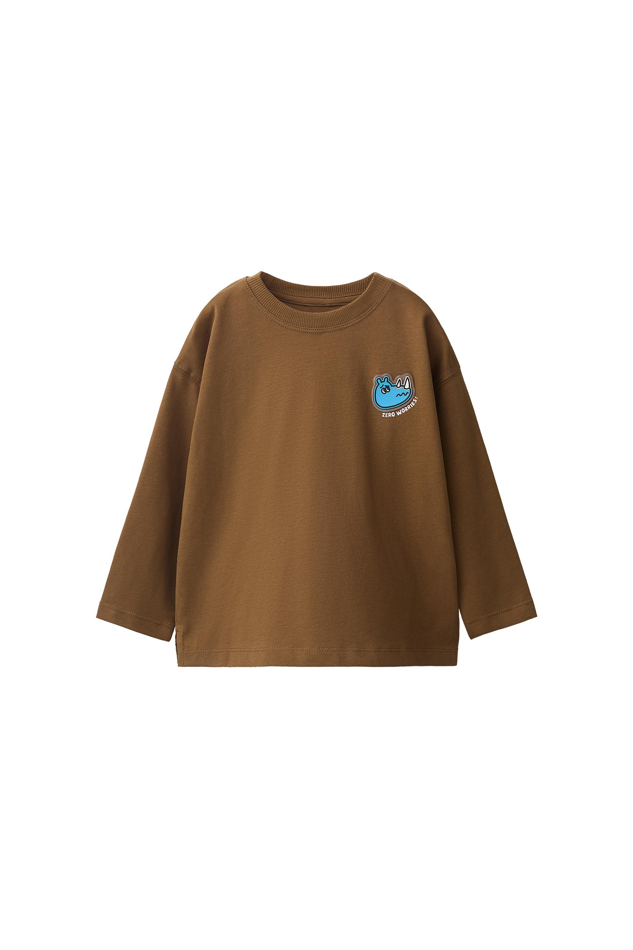 Футболка с резиновой аппликацией в виде медведя — ZARA