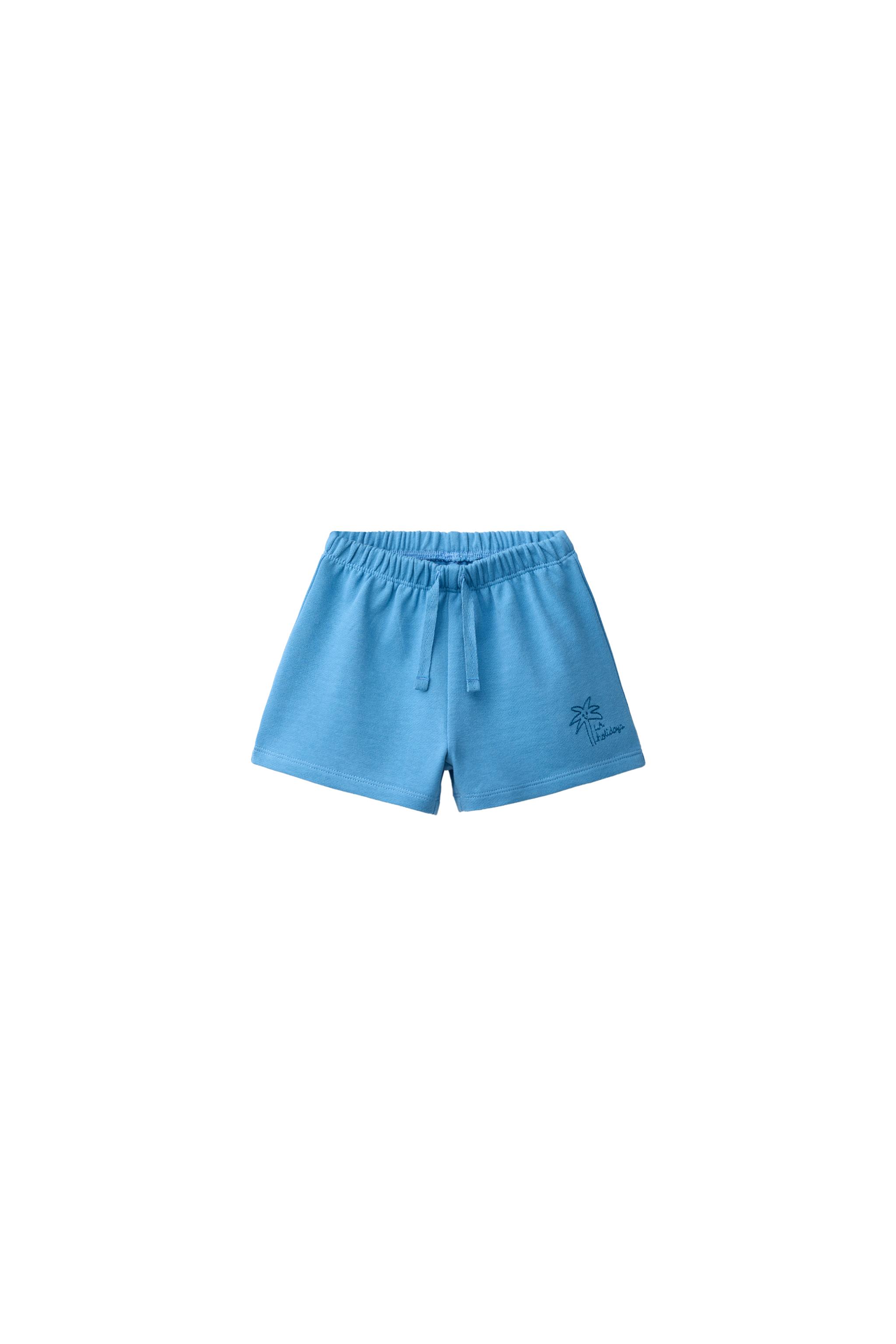 Бермуды с вышивкой в виде пальм — ZARA