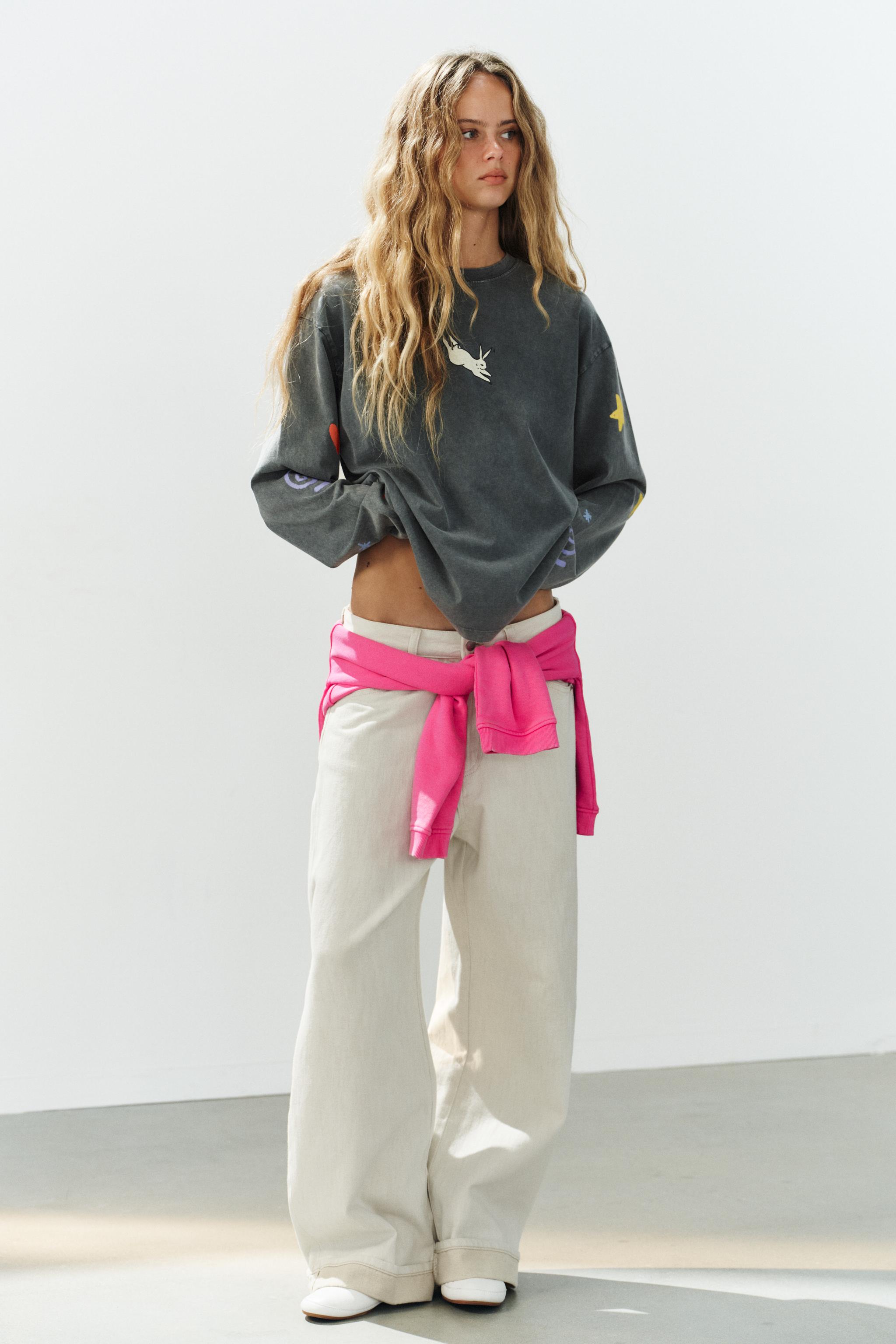Футболка Fiorenza с эффектом потертостей — ZARA