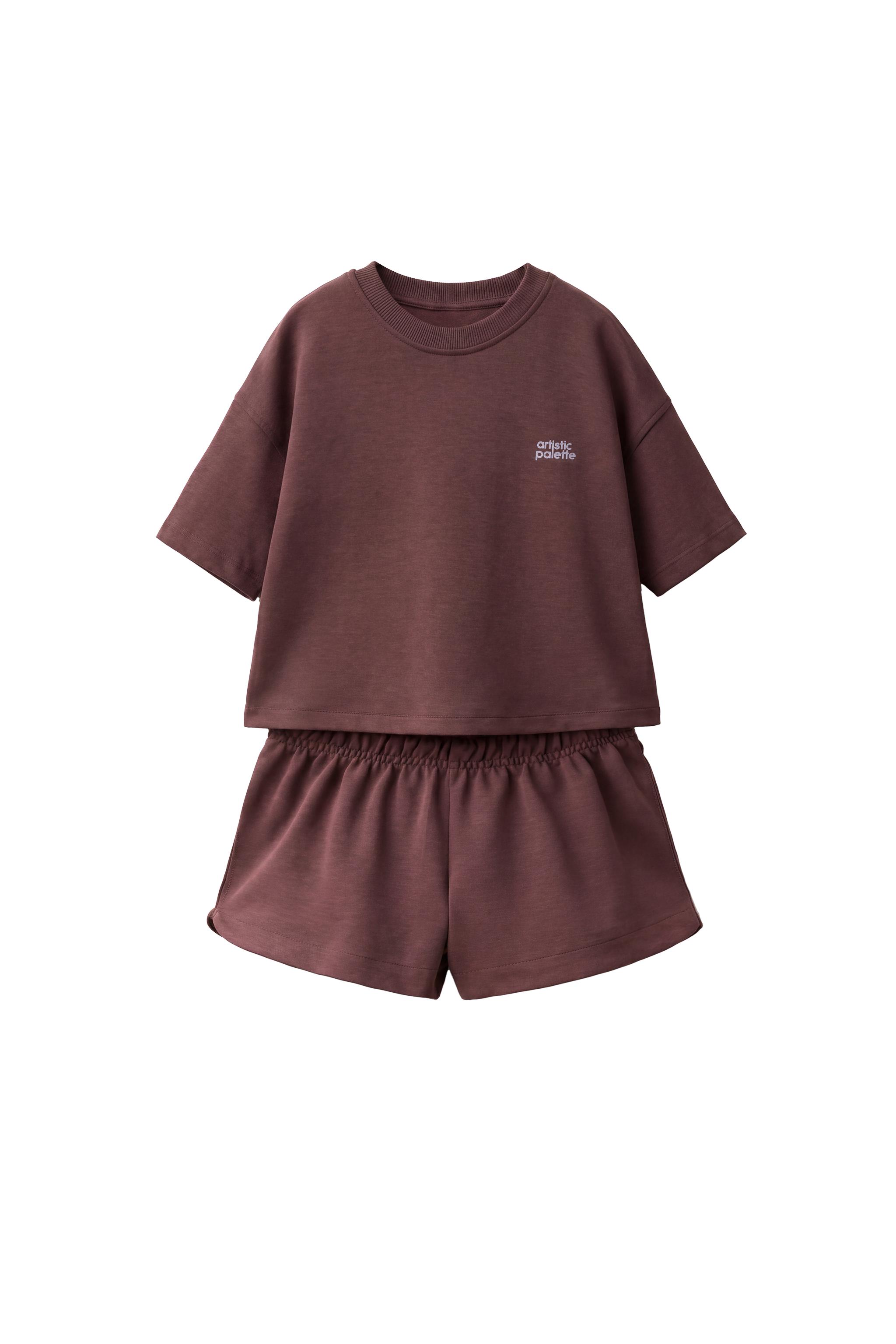 Набор: футболка из интерлока + бермуды — ZARA