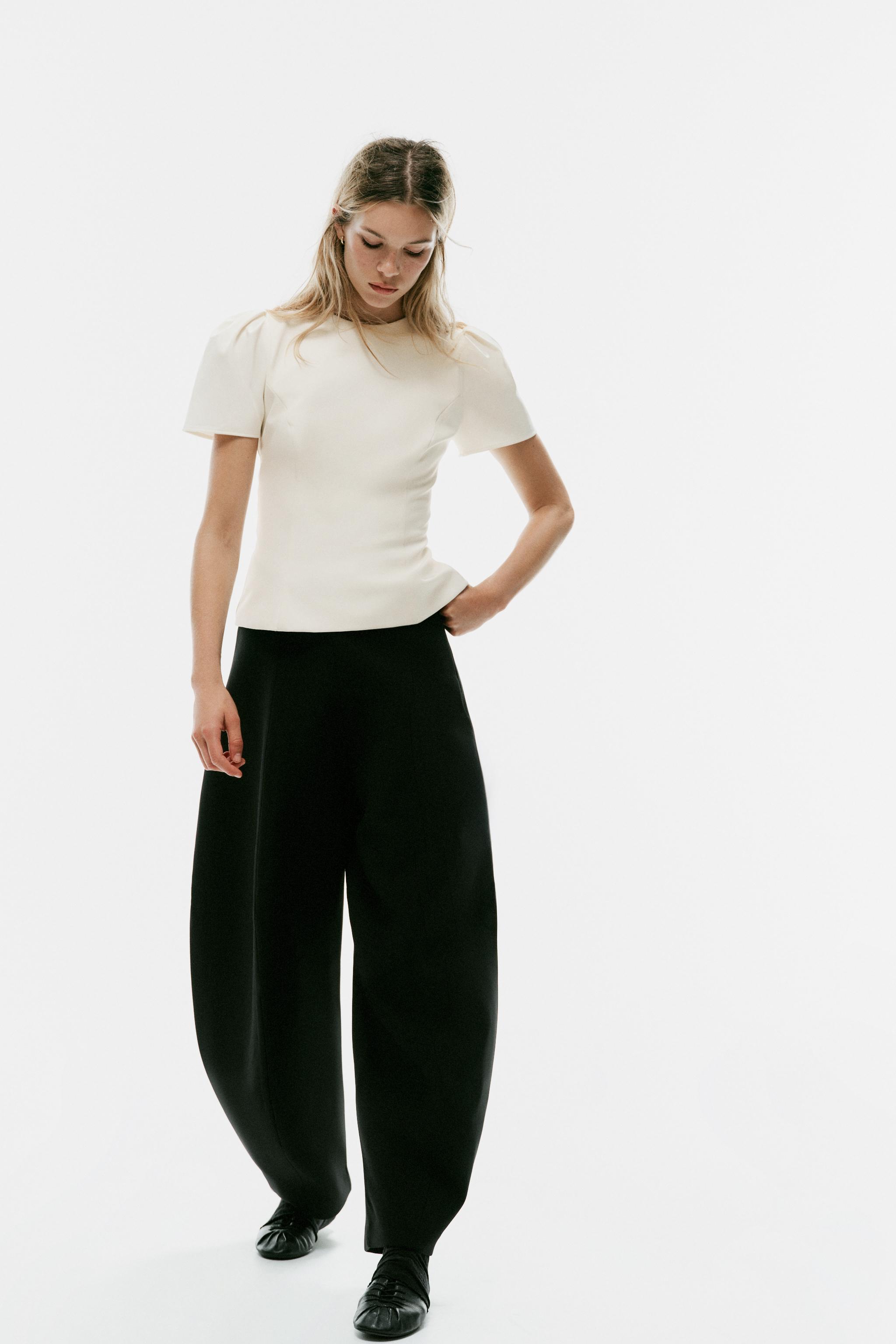 Топ с рукавами-фонариками — ZARA