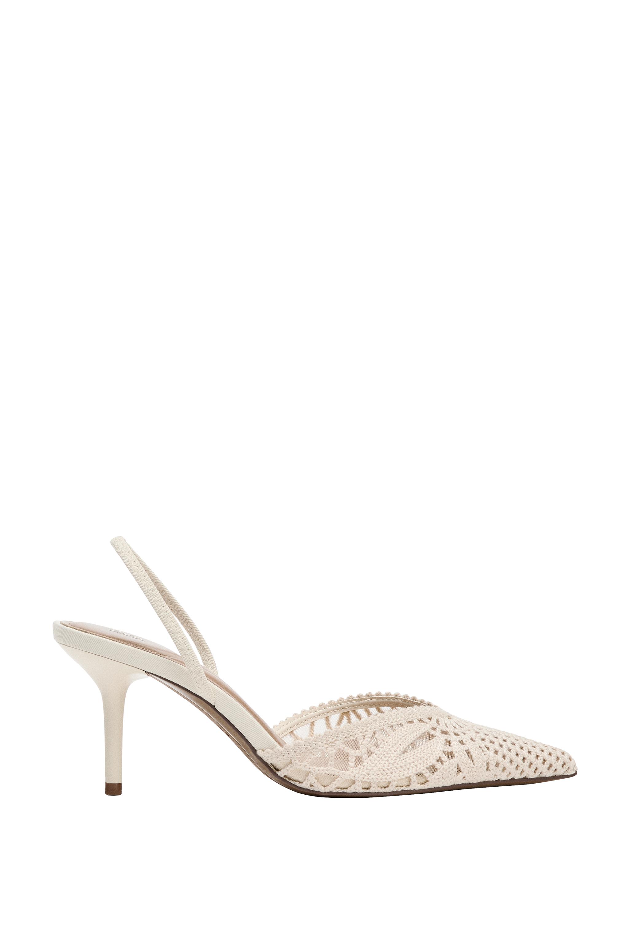 Туфли на каблуке с перфорированным верхом — ZARA