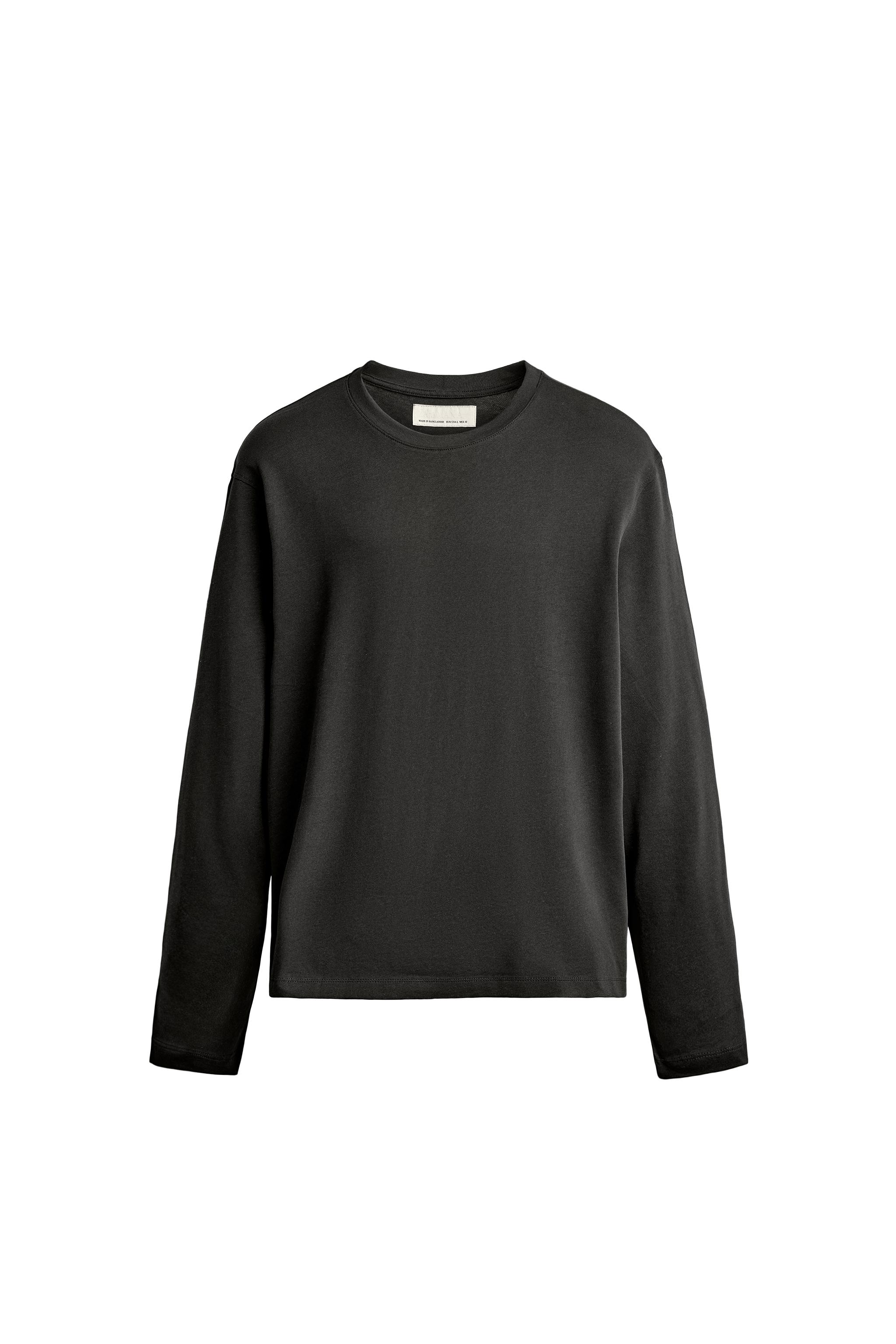 Футболка классического кроя с длинным рукавом — ZARA