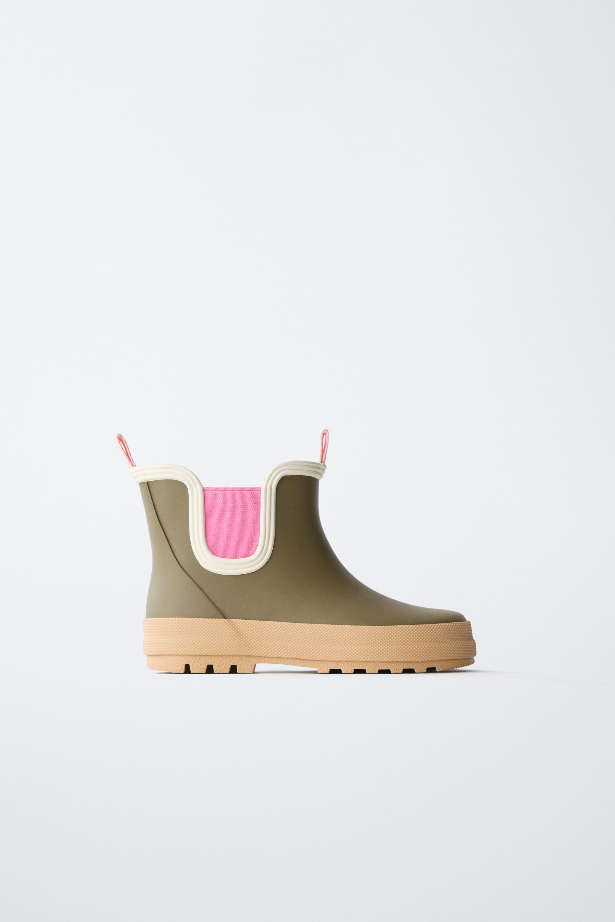 Резиновые сапоги с контрастными вставками — ZARA