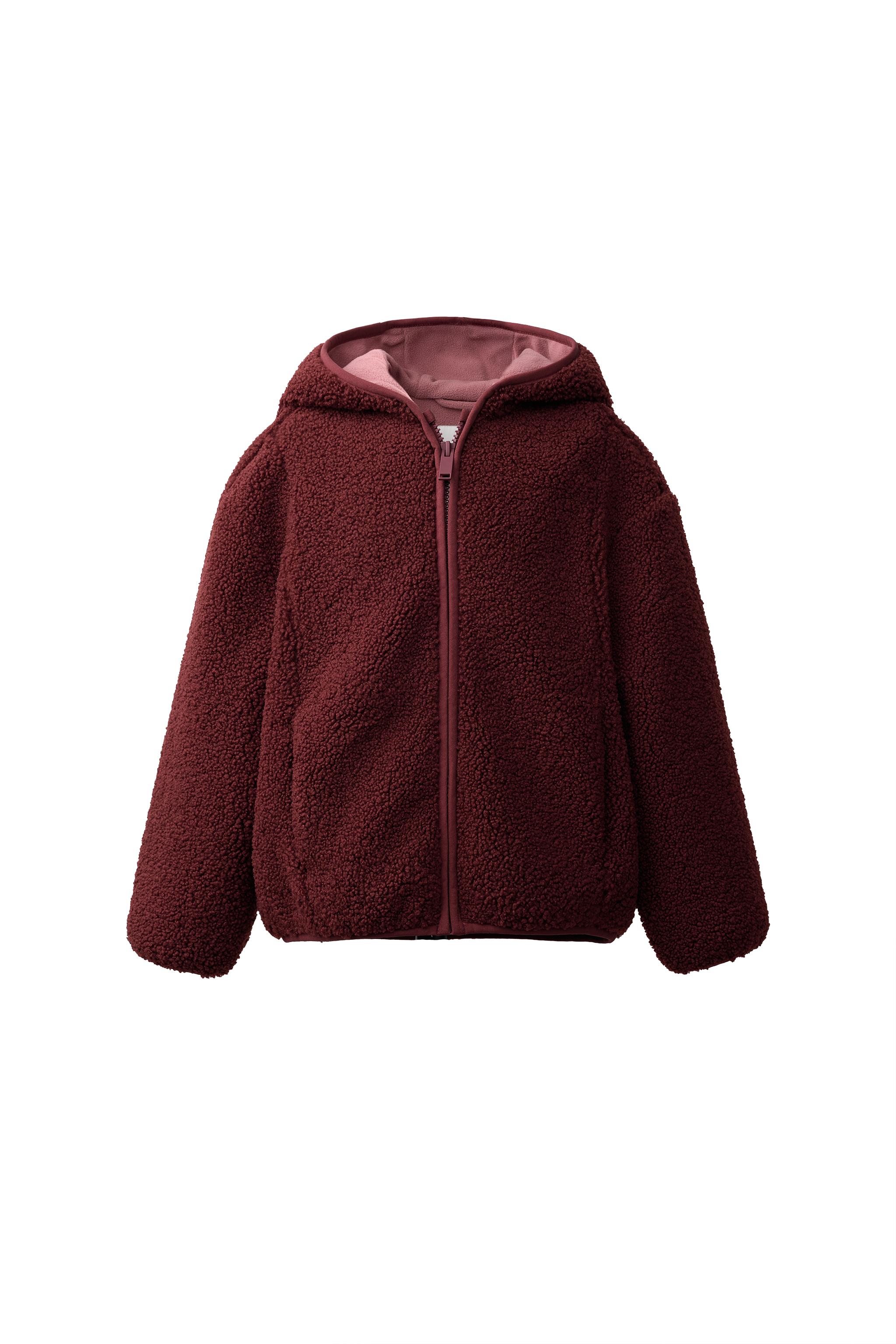 Куртка с капюшоном из искусственного мохера — ZARA