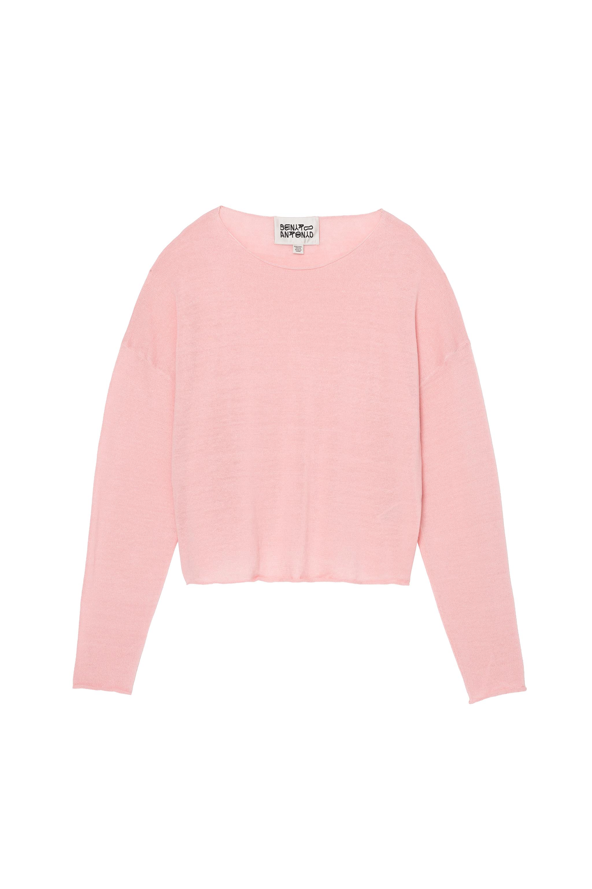 УКОРОЧЕННЫЙ СВИТЕР ИЗ ЛЬНА И ШЕРСТИ — ZARA