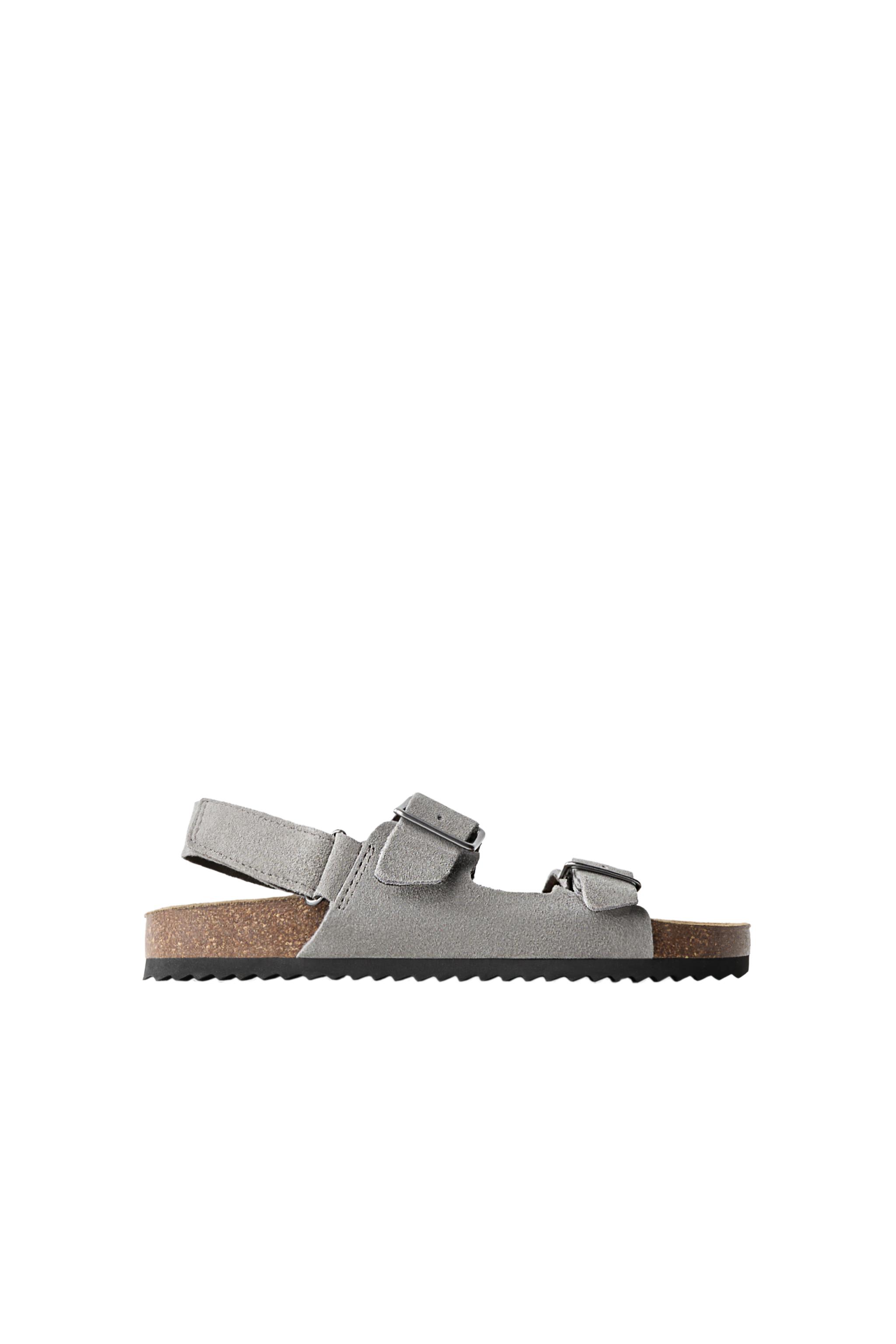 КОЖАНЫЕ САНДАЛИИ С ПРЯЖКАМИ — ZARA