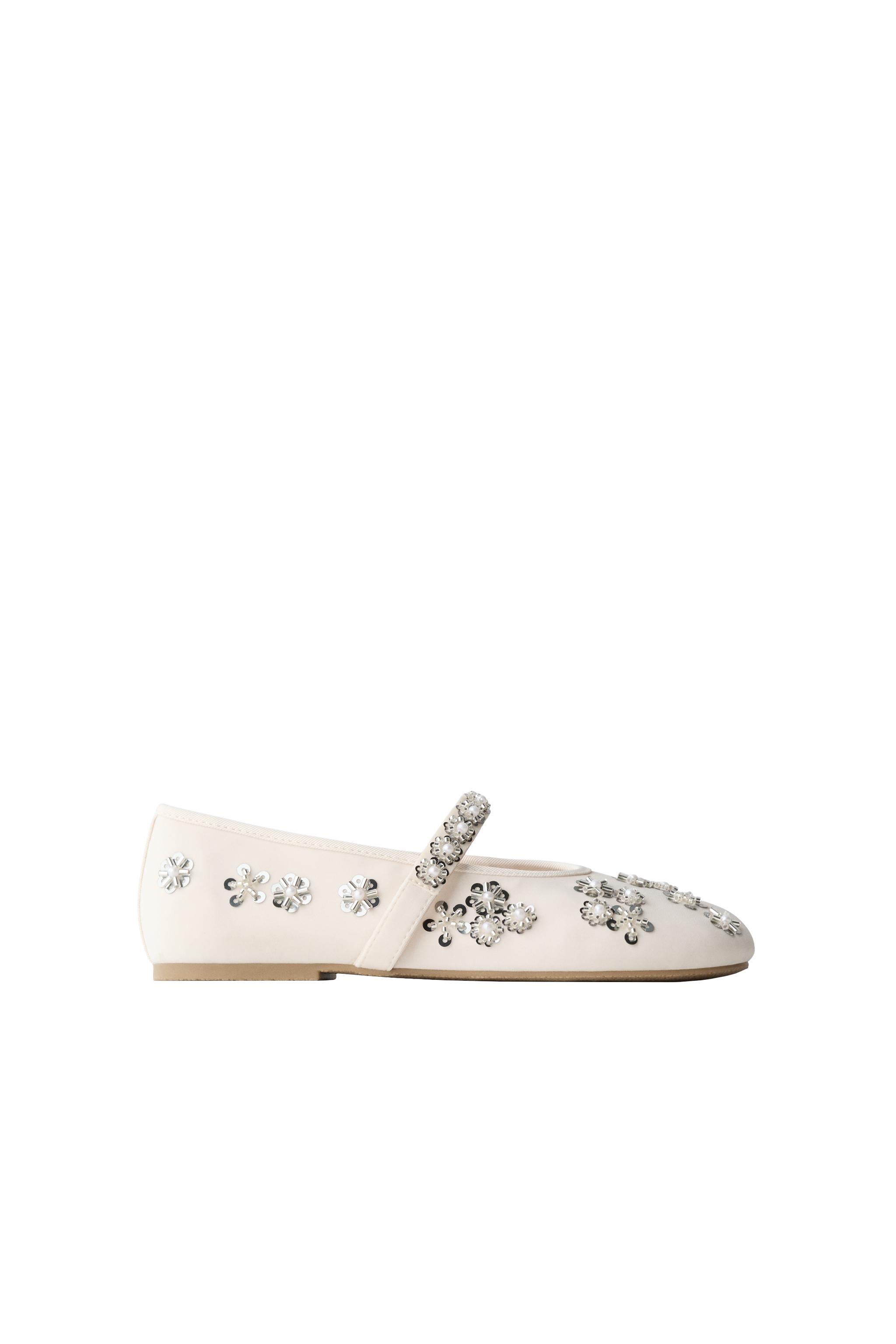БАЛЕТКИ С БЛЕСТЯЩИМ ДЕКОРОМ — ZARA