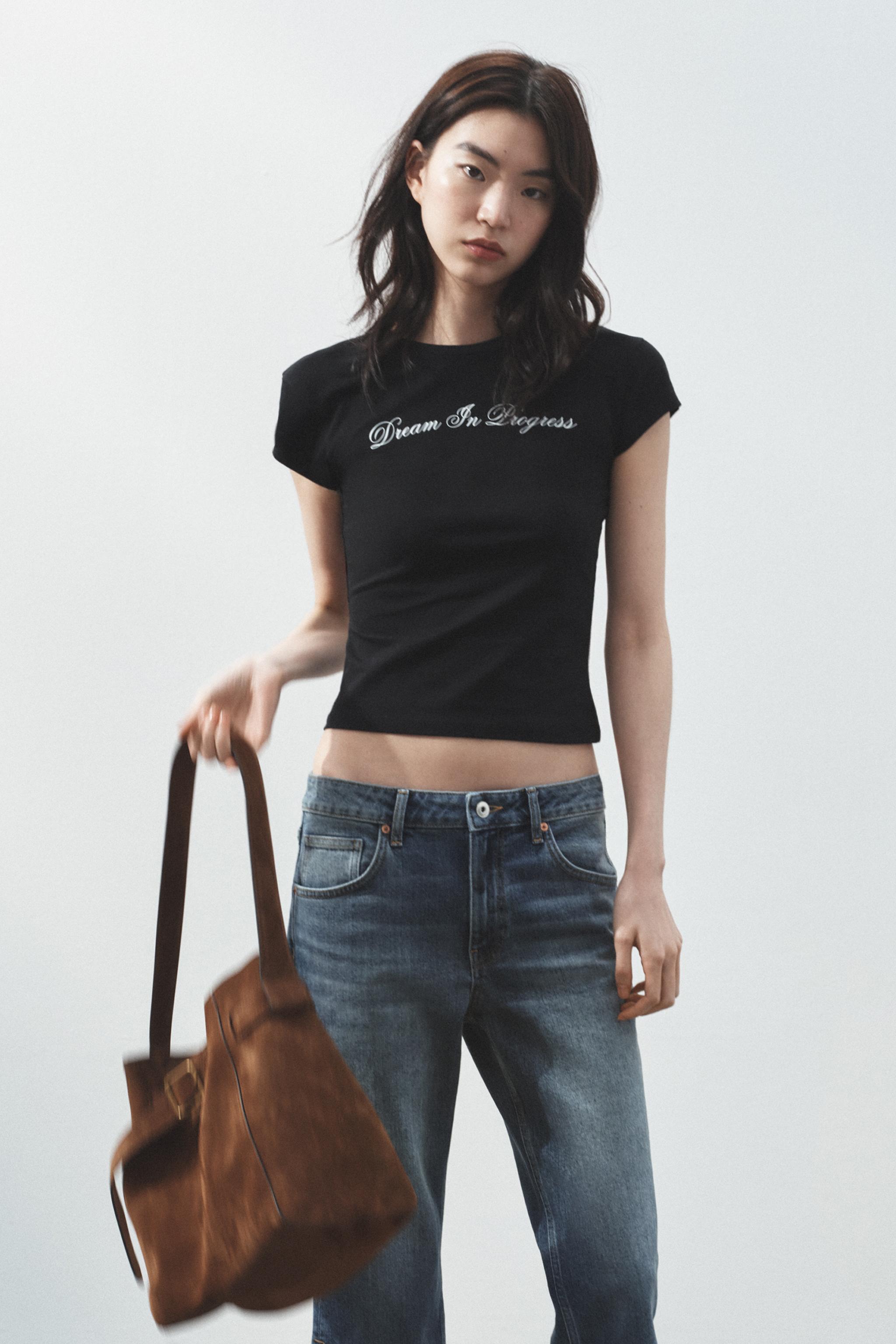 Футболка со слоганом — ZARA