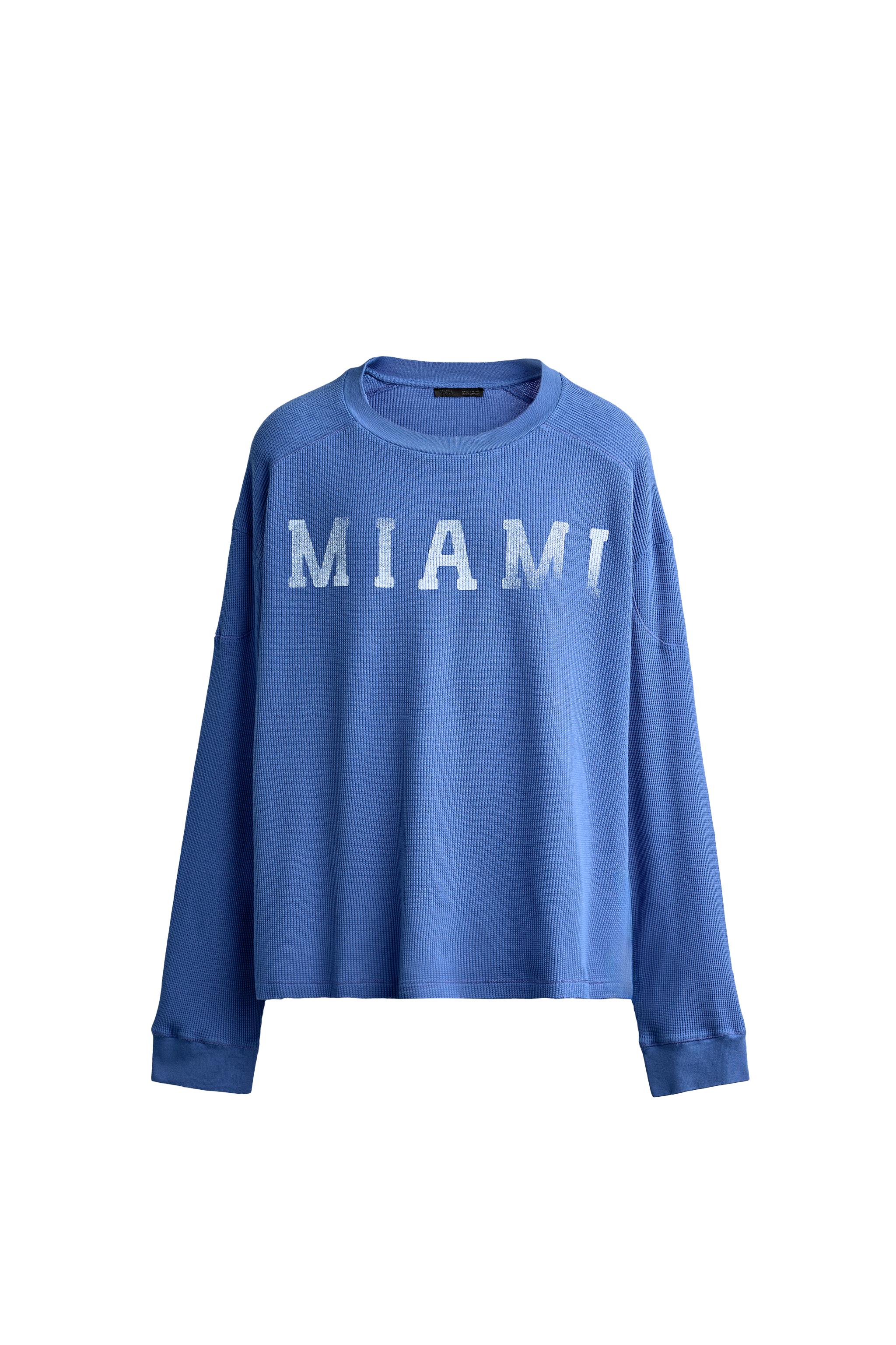 Футболка фактурная из вафельной вязки — ZARA