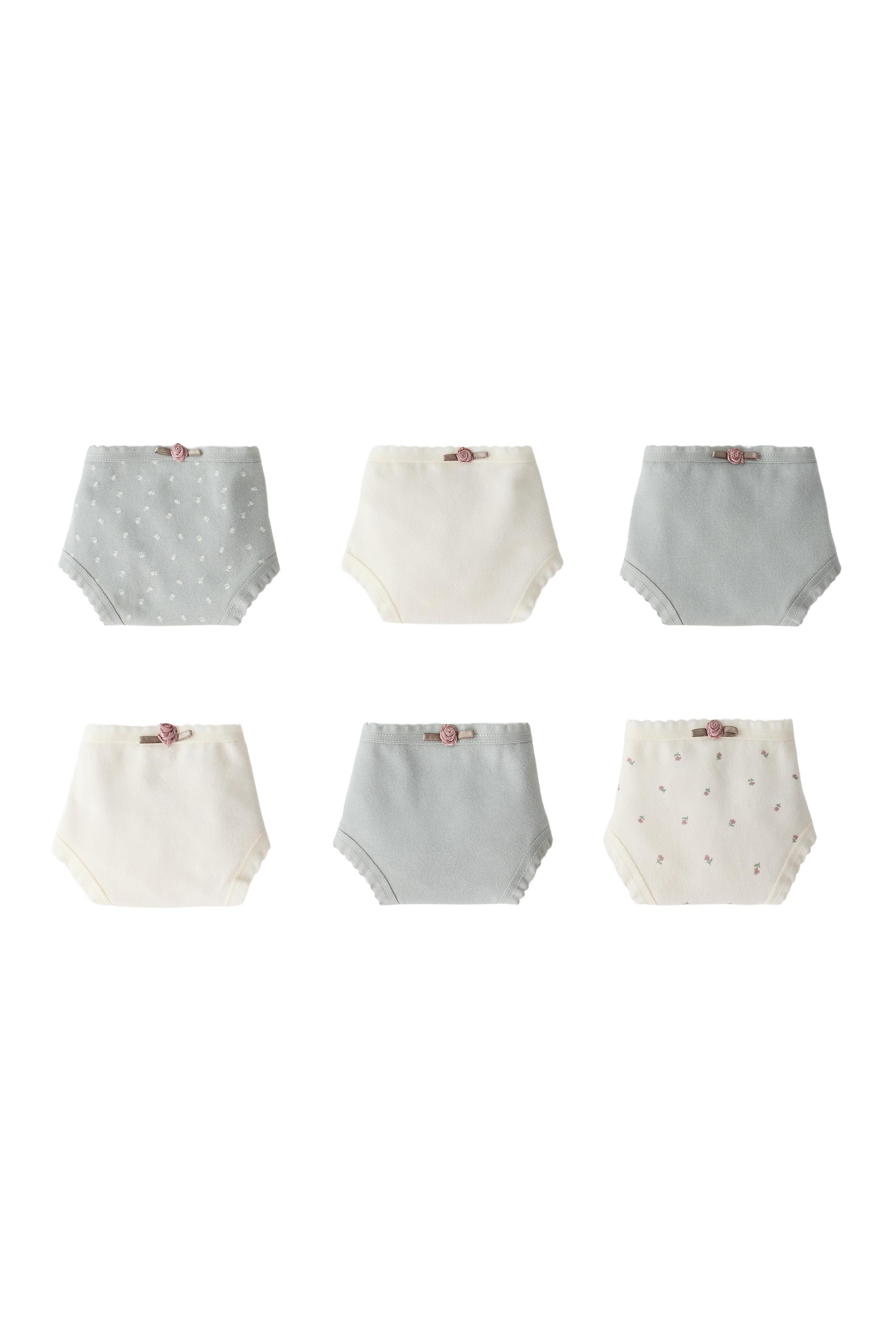 Набор из шести трусов с цветочным принтом для детей от 1,5 до 6 лет — ZARA