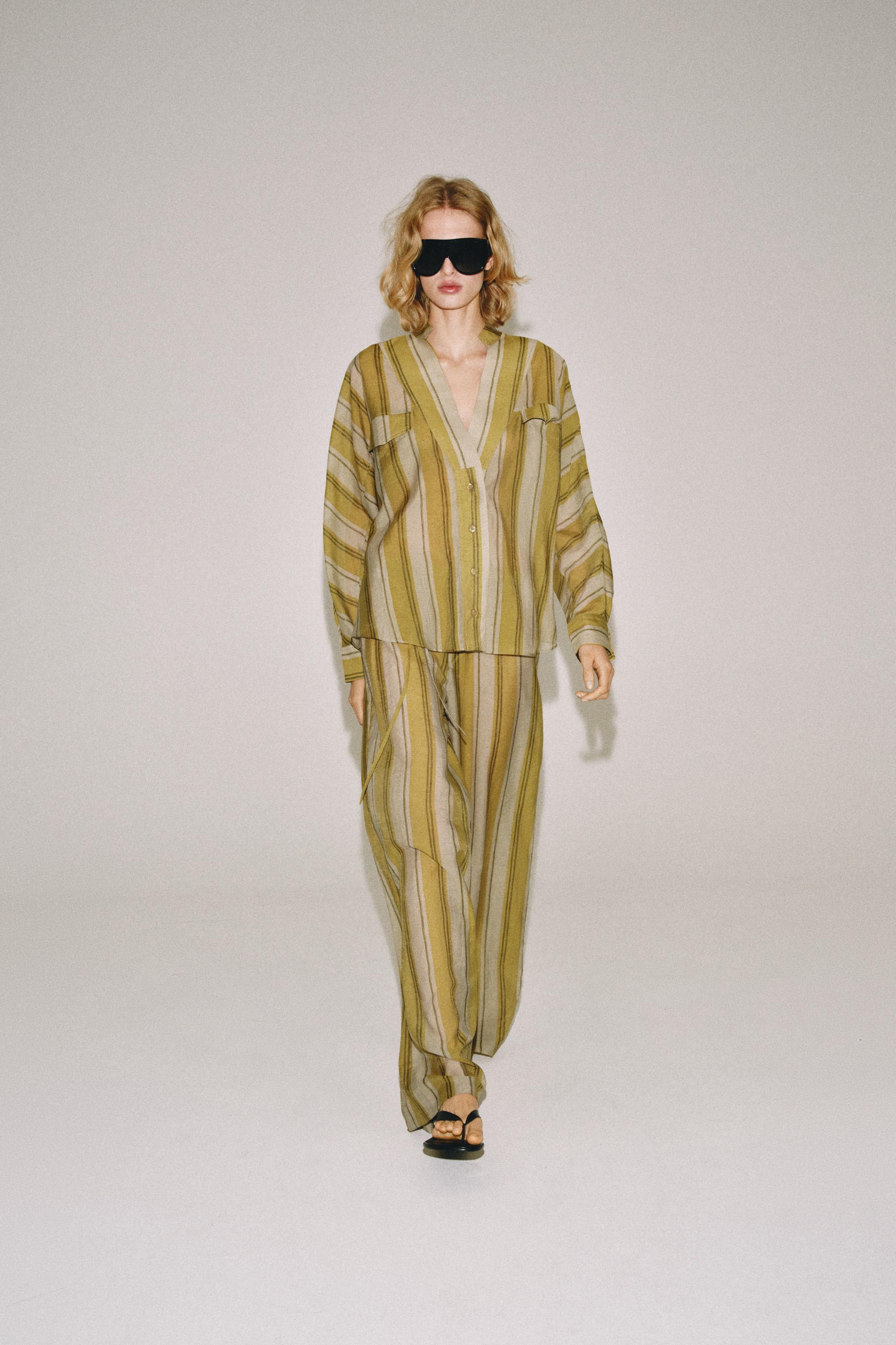 Брюки ZW COLLECTION в полоску — ZARA