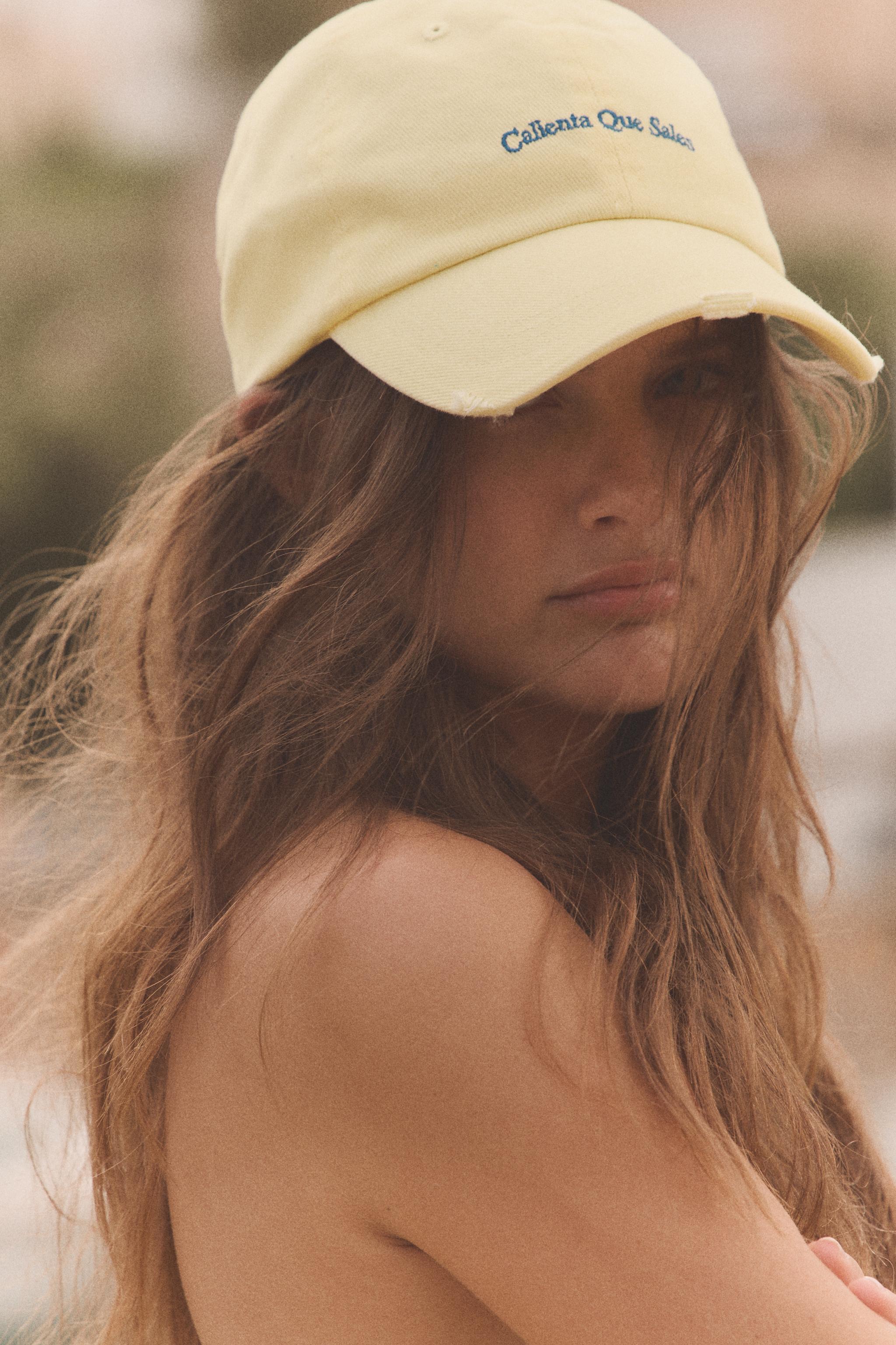 Кепка из твила с вышитым текстом — ZARA