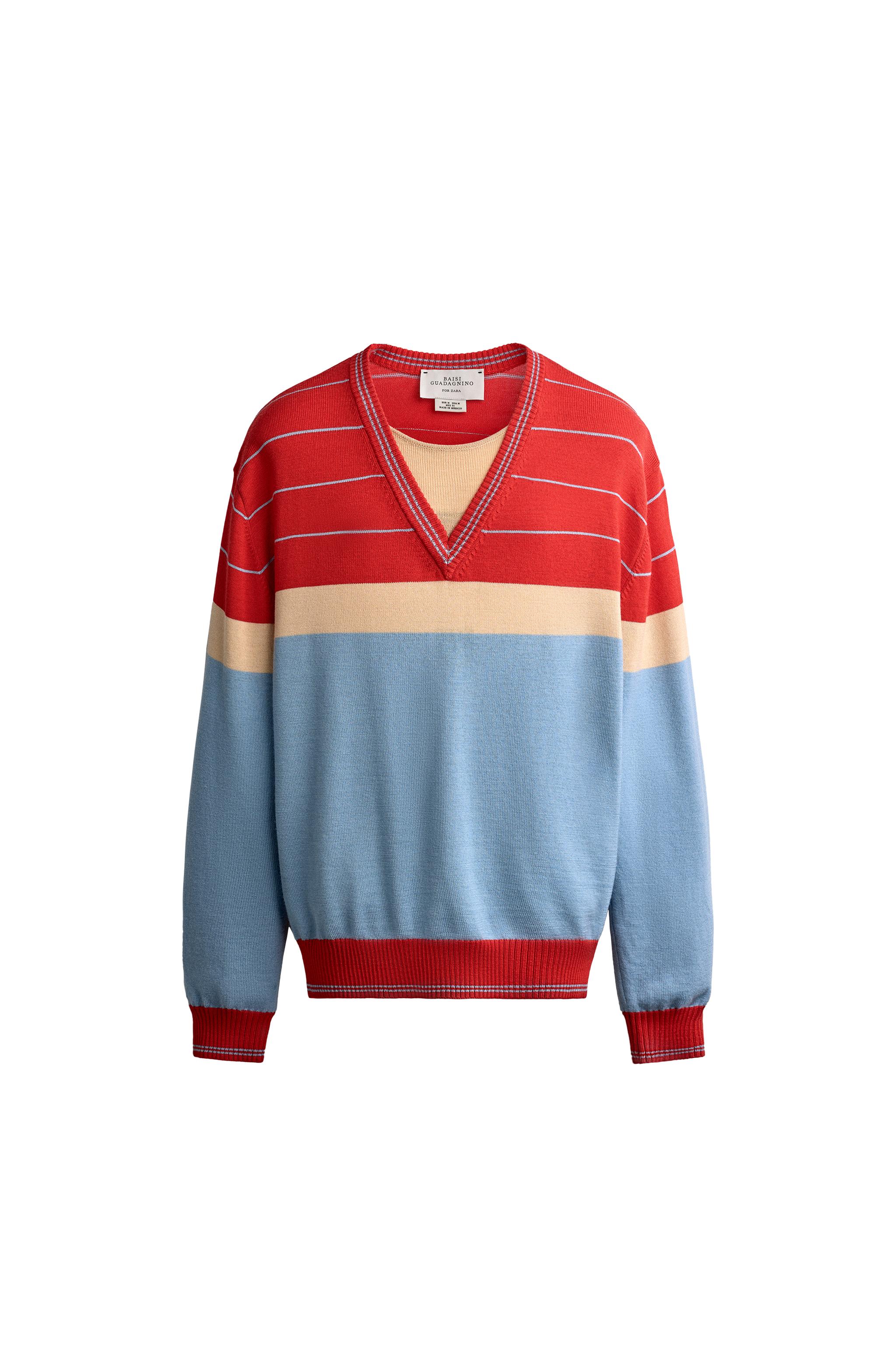 STRIPED JACQUARD 100% WOOL JUMPER — ZARA