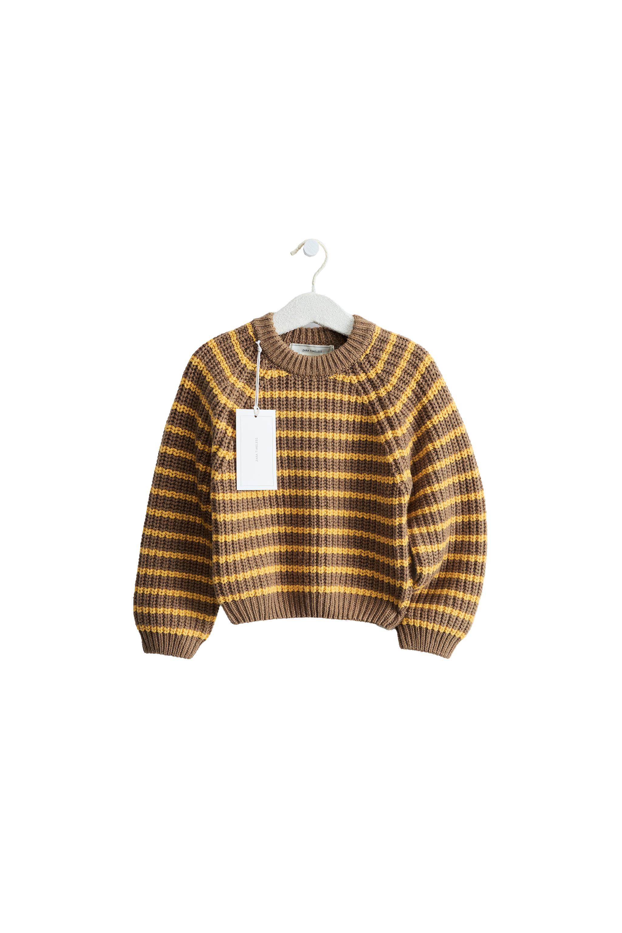 Джемпер из хлопка и шерсти в полоску — ZARA