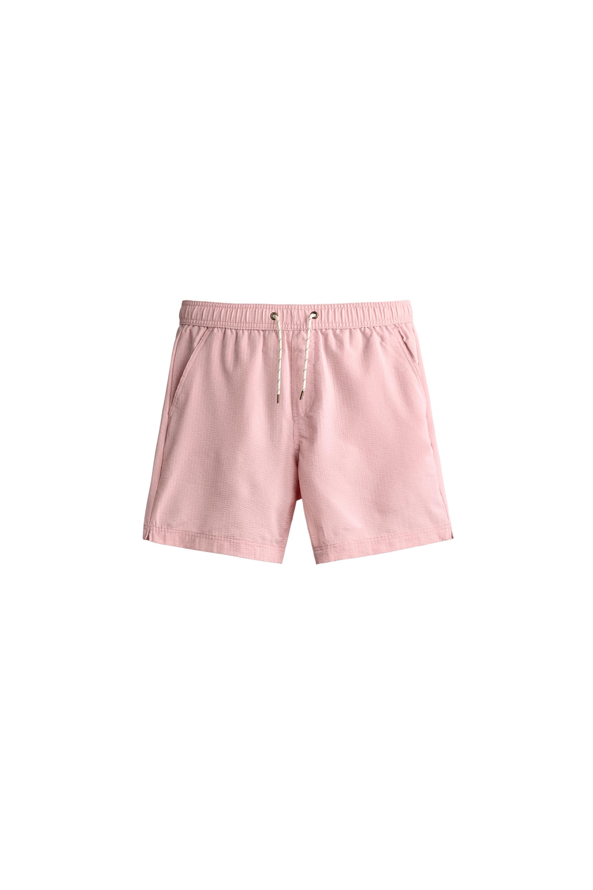 ДЛИННЫЕ ПЛАВКИ ИЗ ТКАНИ СЕЕРСАКЕР — ZARA