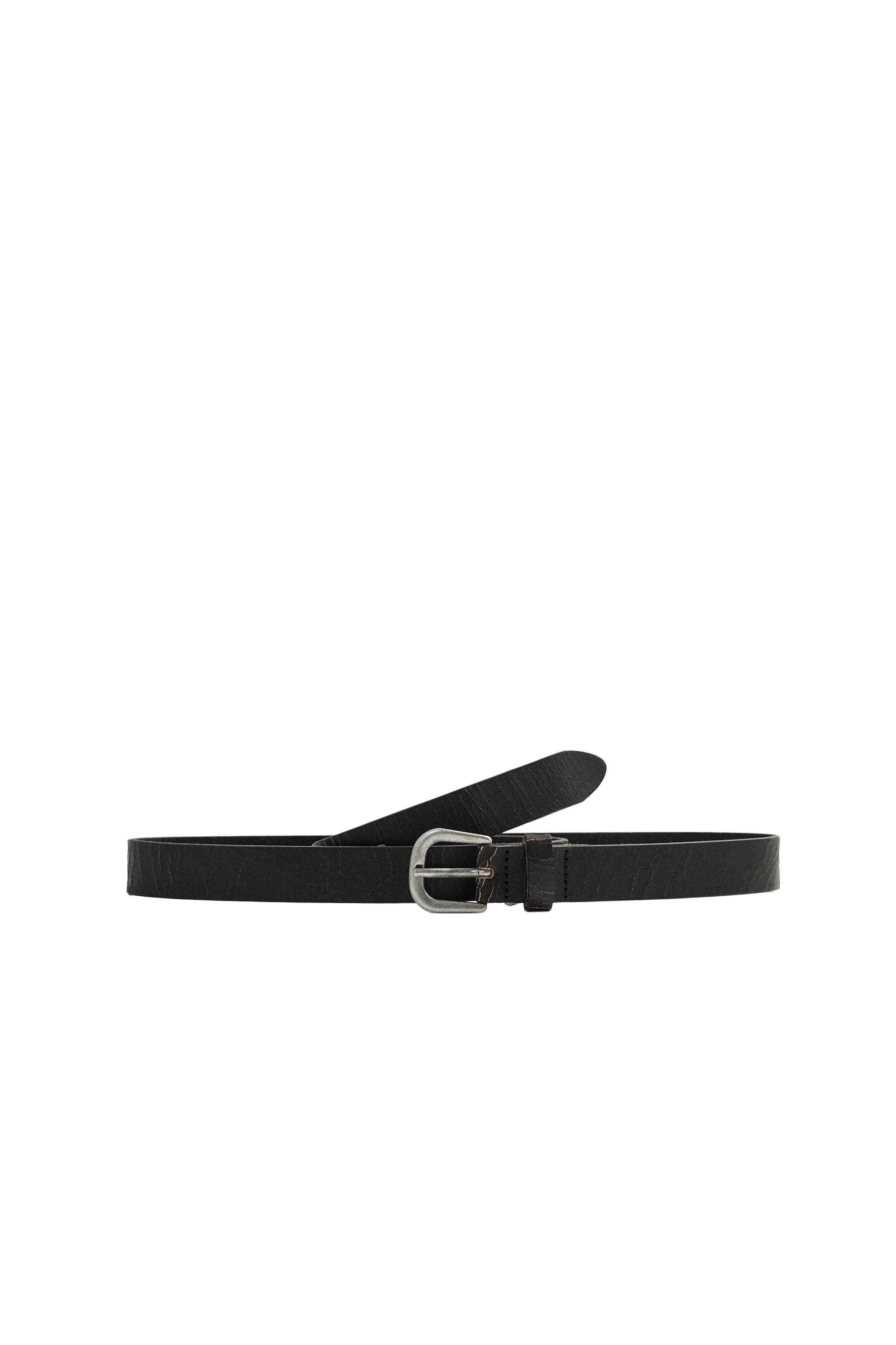 Кожаный ремень с эффектом кракле — ZARA