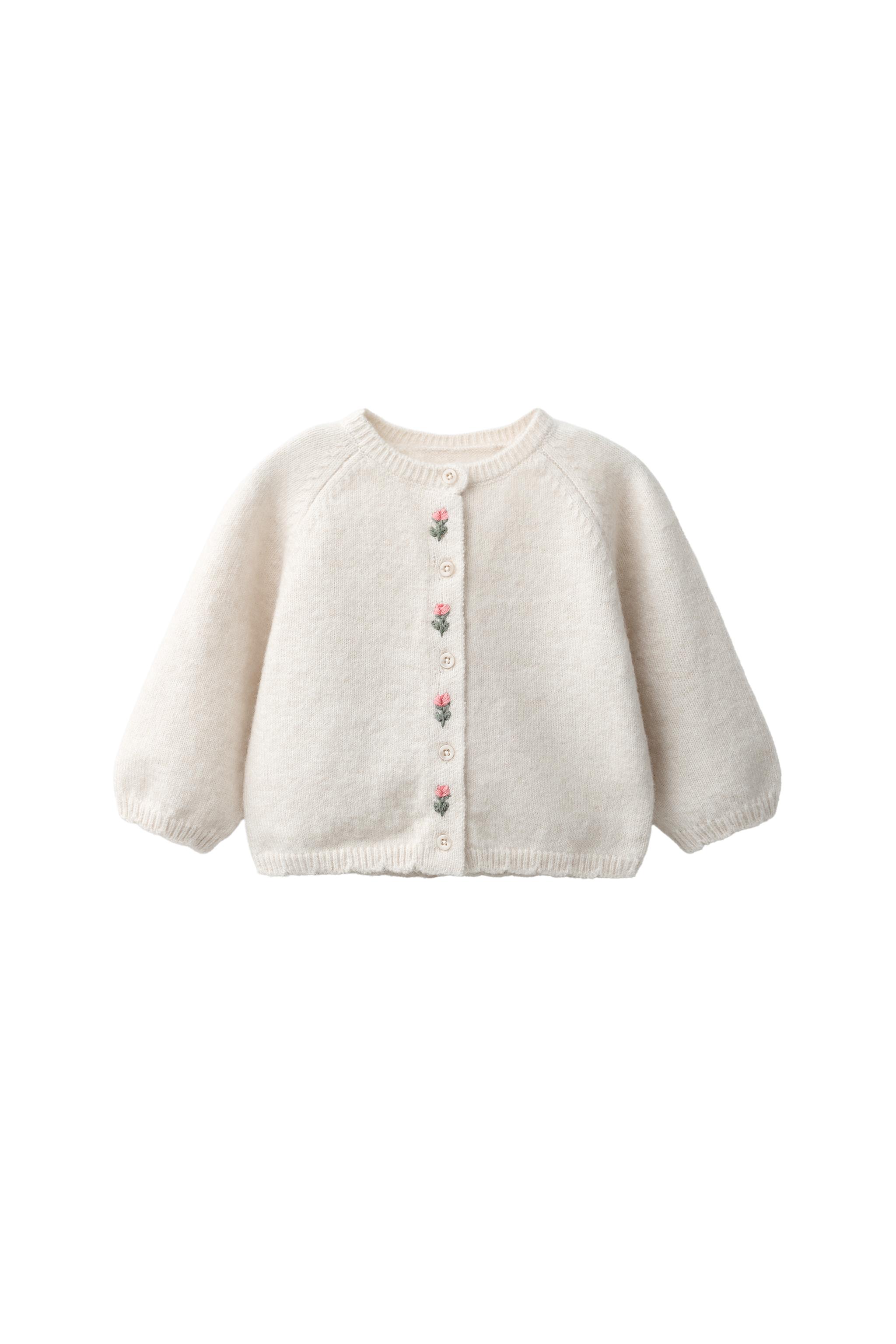 Кардиган с цветочной вышивкой — ZARA