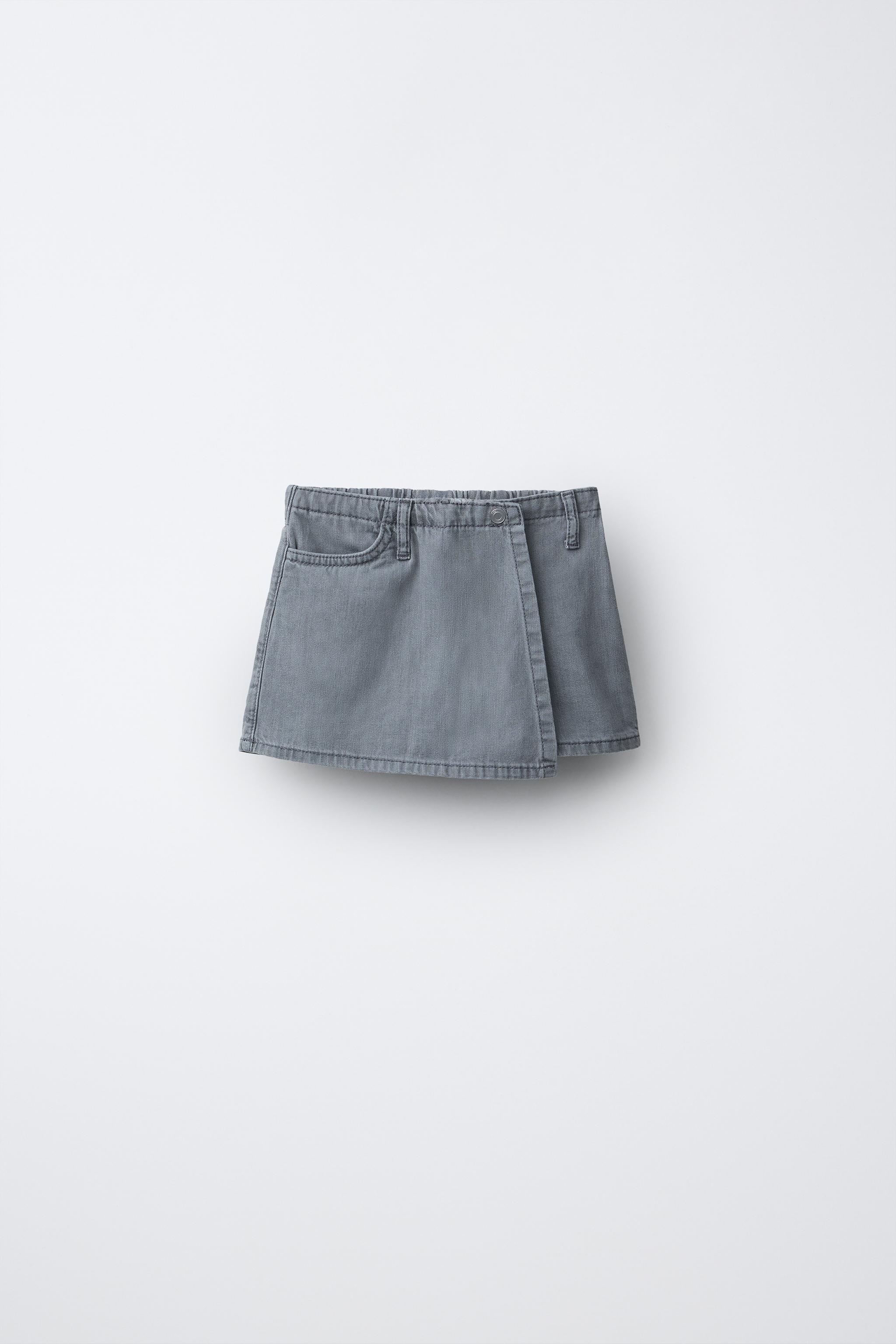 Денимовая юбка-бермуды — ZARA