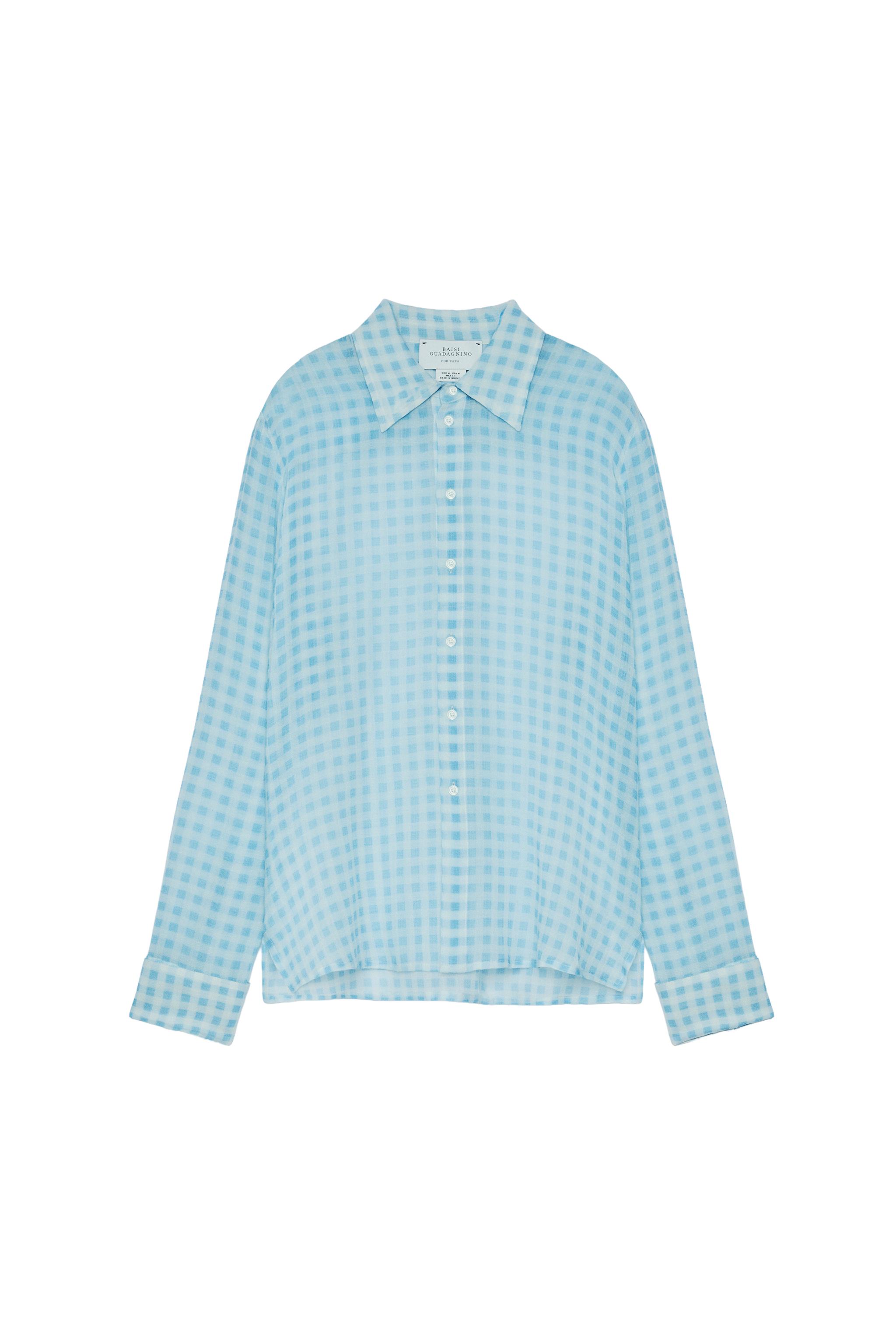 LIGHTWEIGHT 100% WOOL checks SHIRT — ZARA